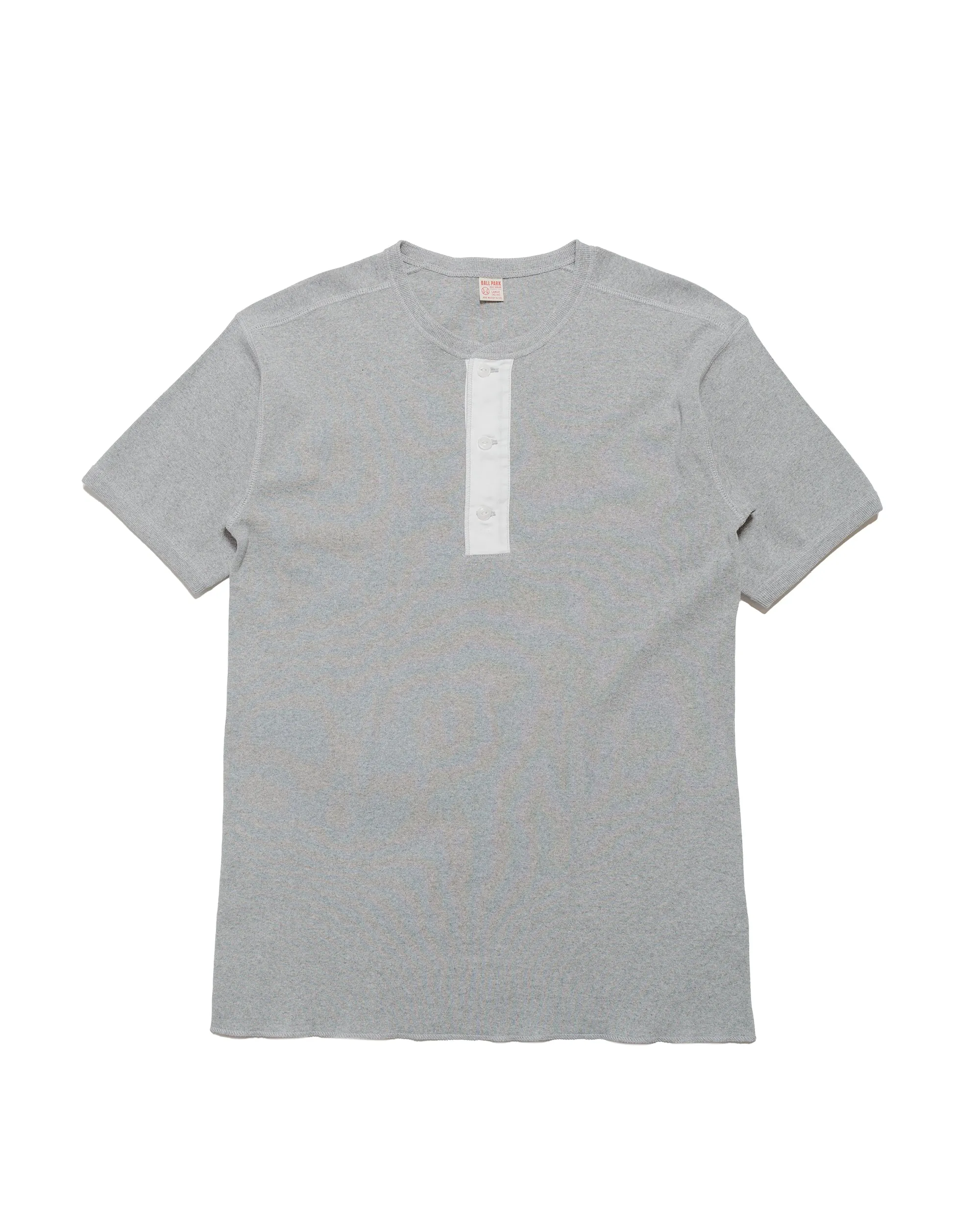 The Real McCoy's MC23022 Union Henley Undershirt S/S Medium Grey sold by Lost & Found