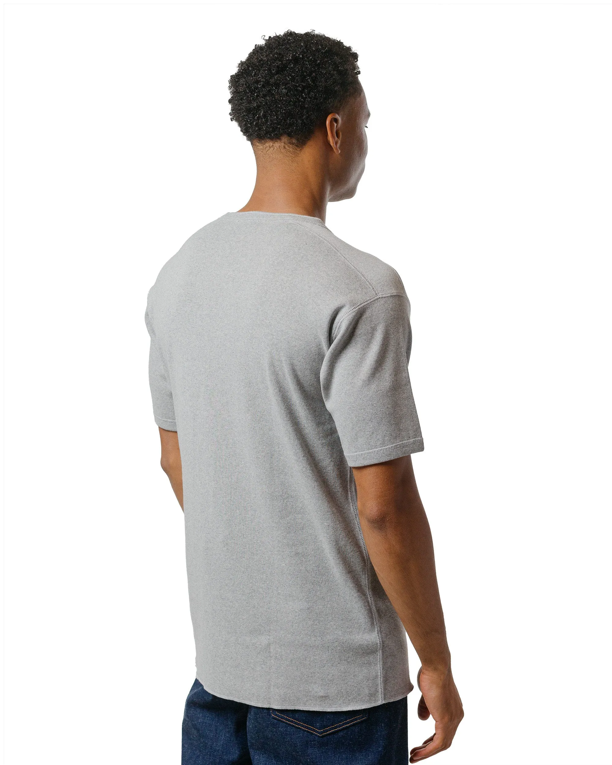 The Real McCoy's MC23022 Union Henley Undershirt S/S Medium Grey sold by Lost & Found product image thumbnail 3
