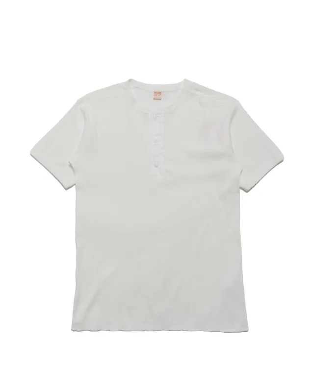 The Real McCoy's MC23022 Union Henley Undershirt S/S White sold by Lost & Found