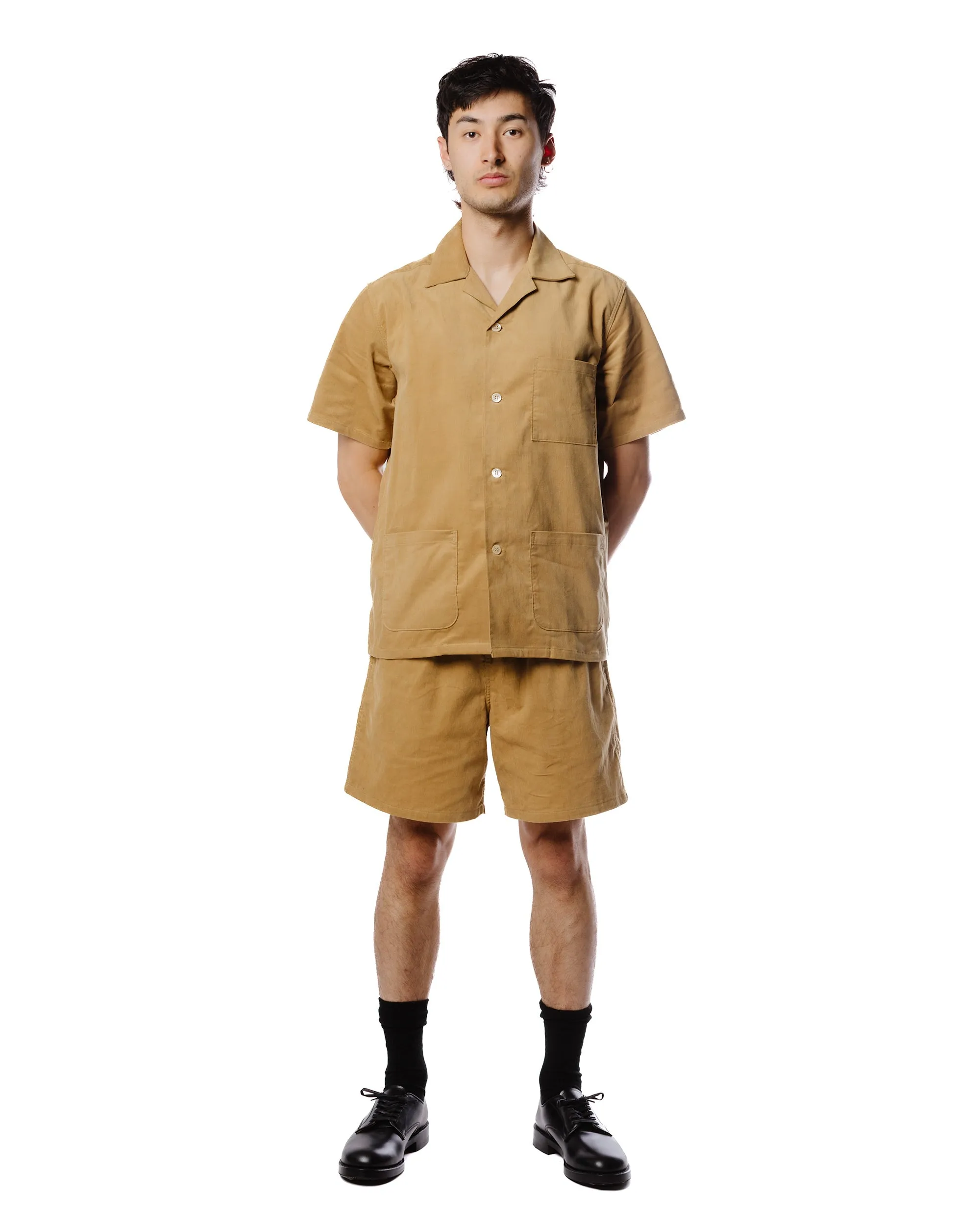 The Real McCoy's MS23007 Open Collar Resort S/S Shirt / Summer Corduroy Beige sold by Lost & Found product image thumbnail 2