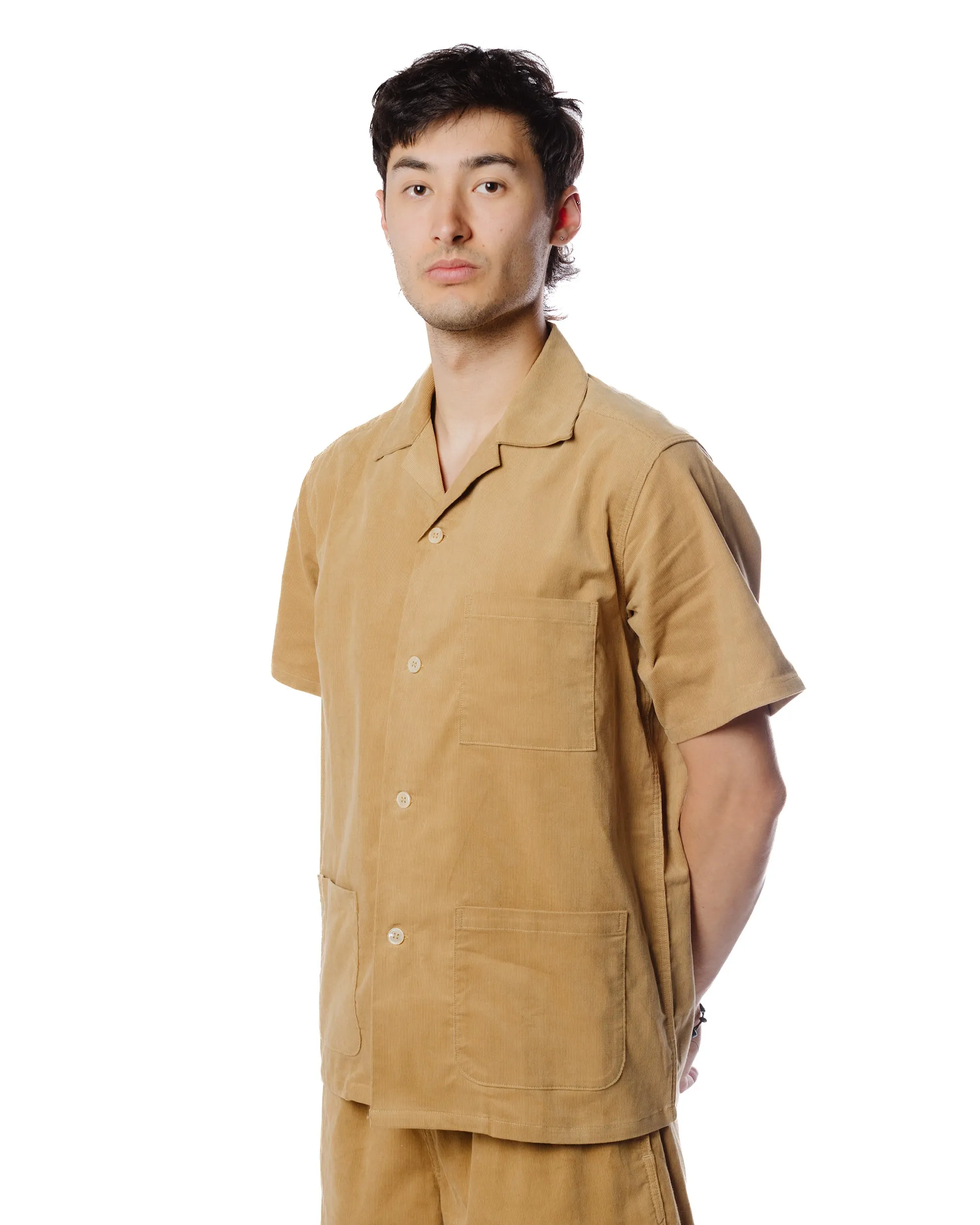 The Real McCoy's MS23007 Open Collar Resort S/S Shirt / Summer Corduroy Beige sold by Lost & Found product image thumbnail 3