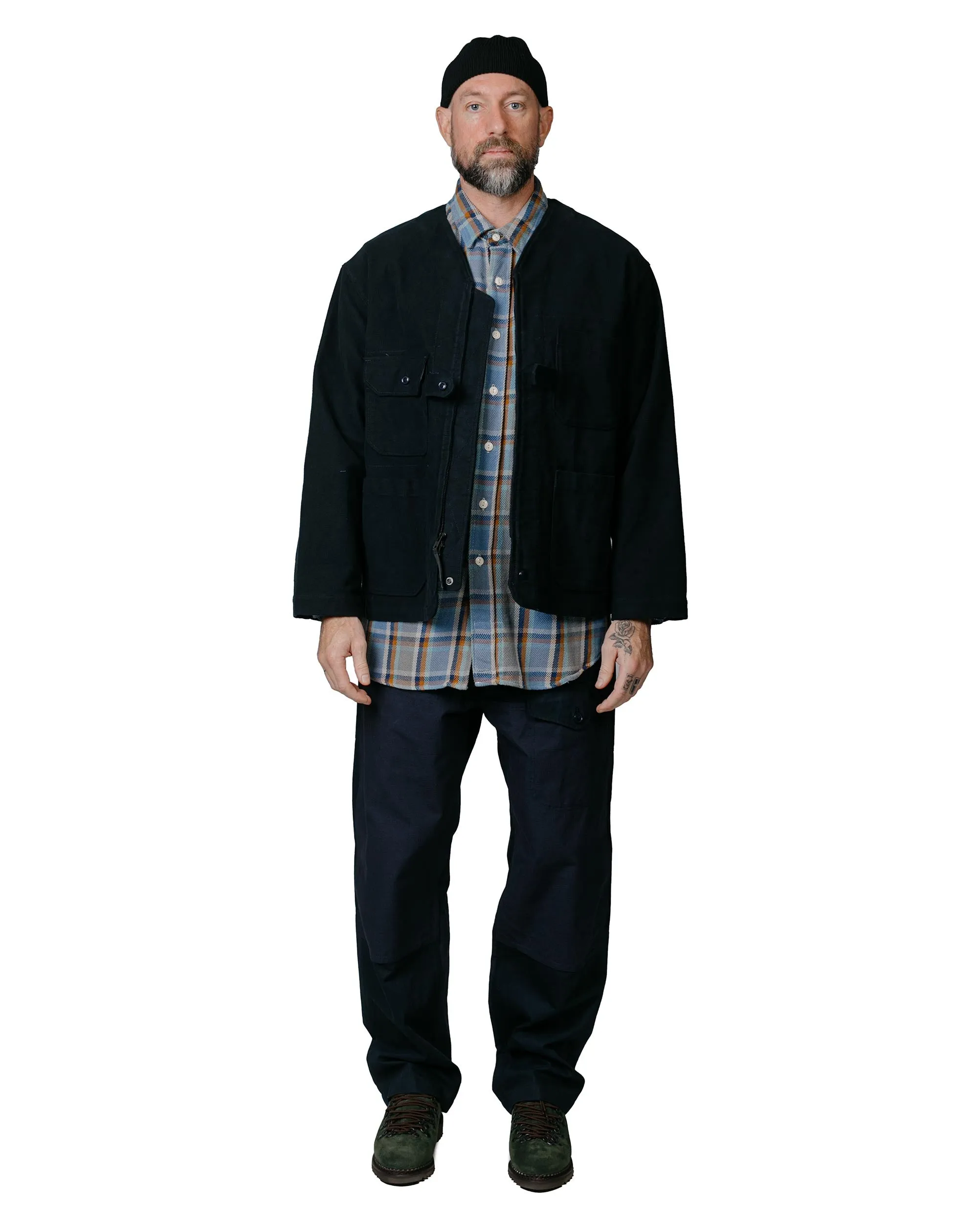 Engineered Garments Work Shirt Blue Cotton Heavy Twill Plaid sold by Lost & Found product image thumbnail 4
