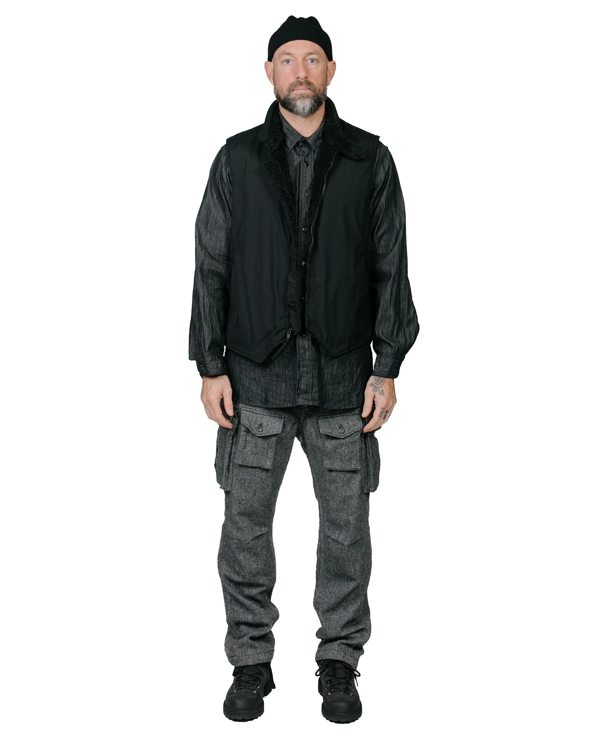 Engineered Garments Work Shirt Black Cotton Denim Shirting sold by Lost & Found product image thumbnail 4
