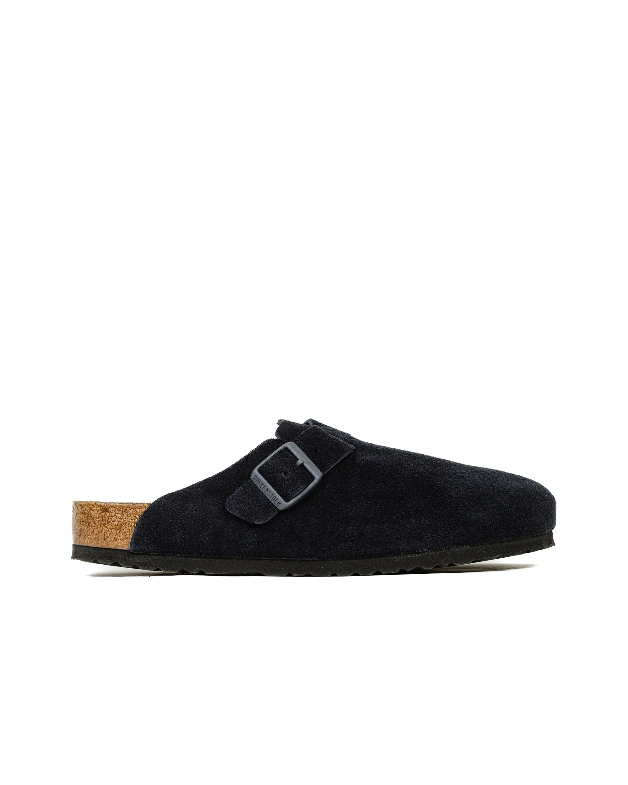 Birkenstock Boston Midnight Suede sold by Lost & Found