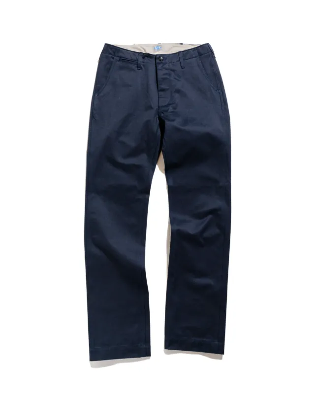 The Real McCoy's MP19010 Blue Seal Chino Trousers Navy sold by Lost & Found