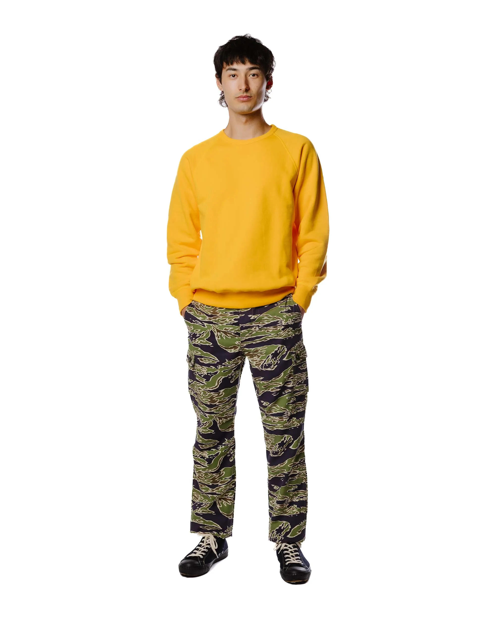 The Real McCoy's MC21018 9oz. Loopwheel Raglan Sleeve Sweatshirt Yellow sold by Lost & Found product image thumbnail 2