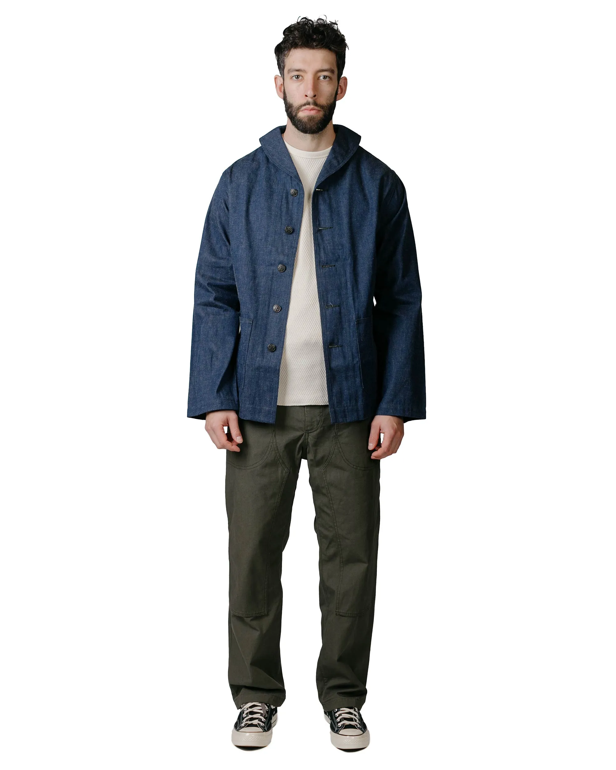 The Real McCoy's MJ23012 U.S. Navy Denim Dungaree Jumper Indigo sold by Lost & Found product image thumbnail 4