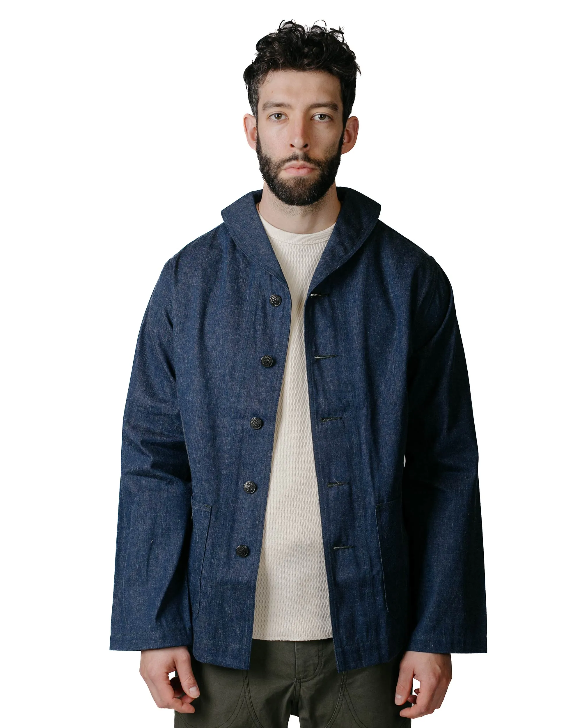 The Real McCoy's MJ23012 U.S. Navy Denim Dungaree Jumper Indigo sold by Lost & Found product image thumbnail 2