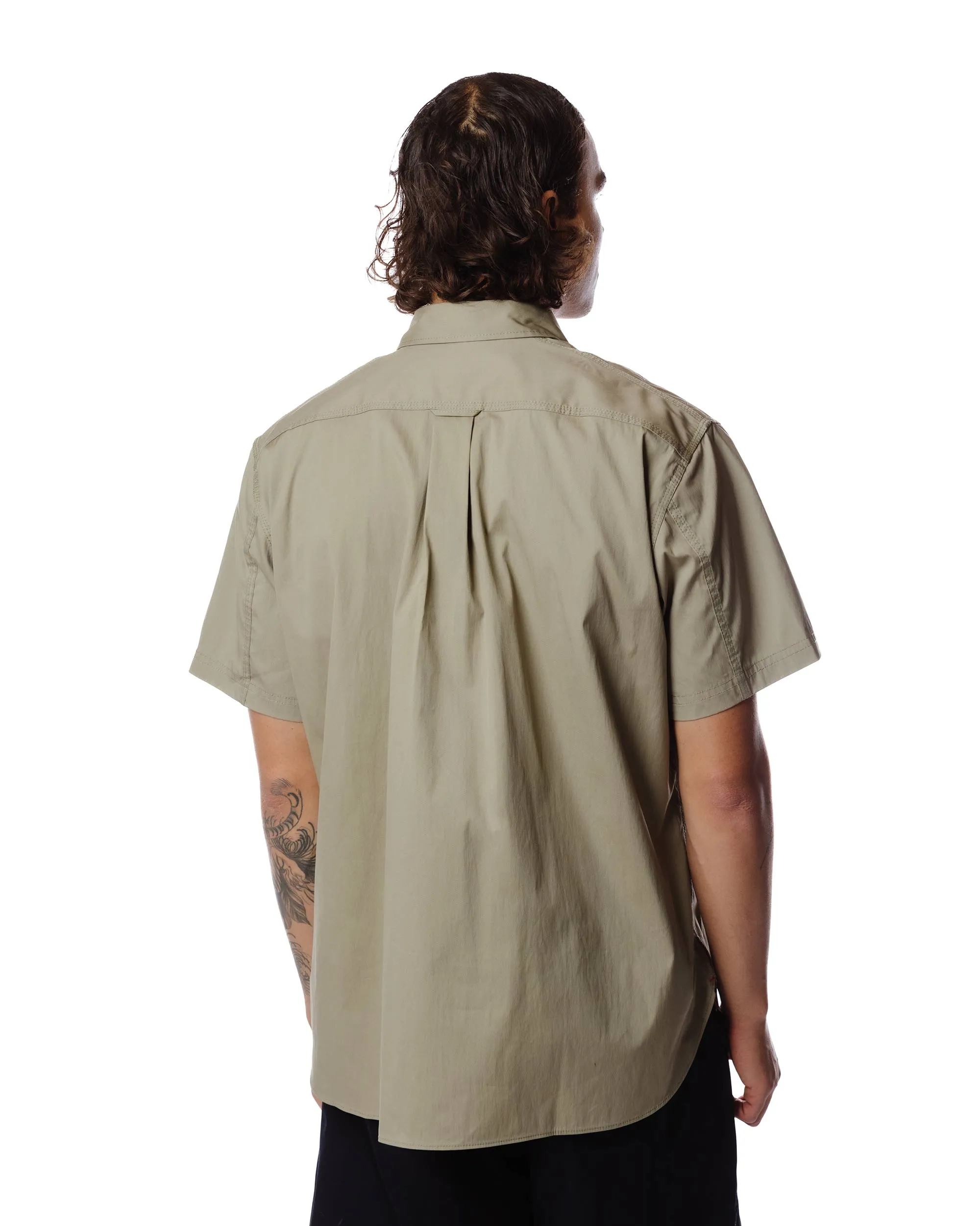 Junya Watanabe MAN Cotton Nylon Work Shirt Khaki sold by Lost & Found product image thumbnail 4