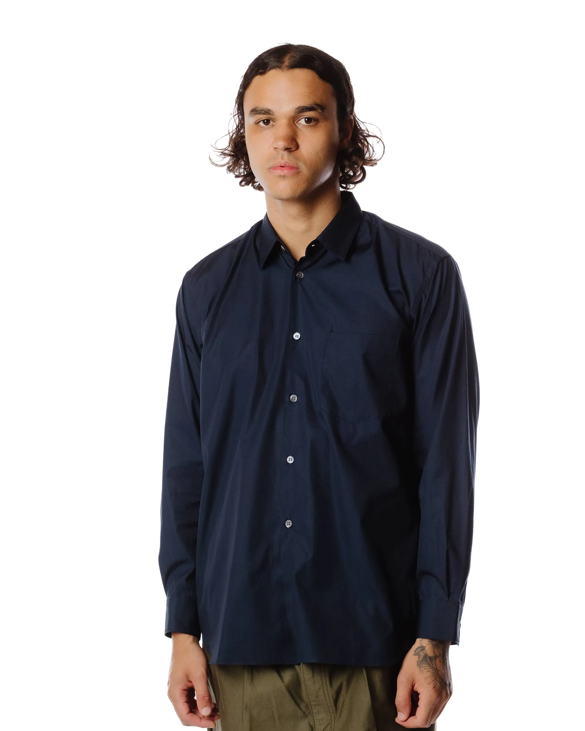 Comme des Garçons SHIRT Wide Classic Shirt Navy sold by Lost & Found product image thumbnail 2