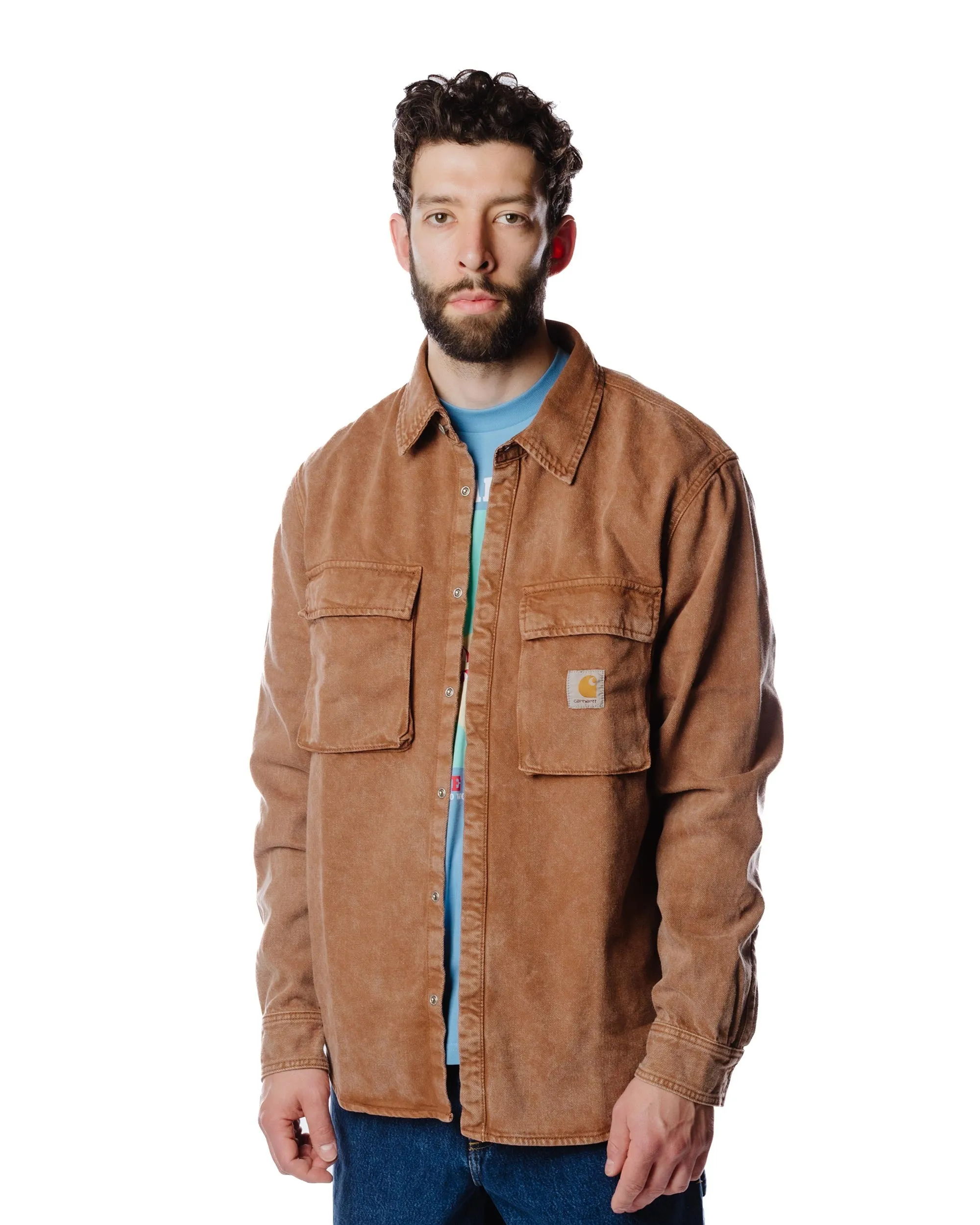 Carhartt W.I.P. Monterey Shirt Jacket Tamarind Worn Washed sold by Lost & Found product image thumbnail 3