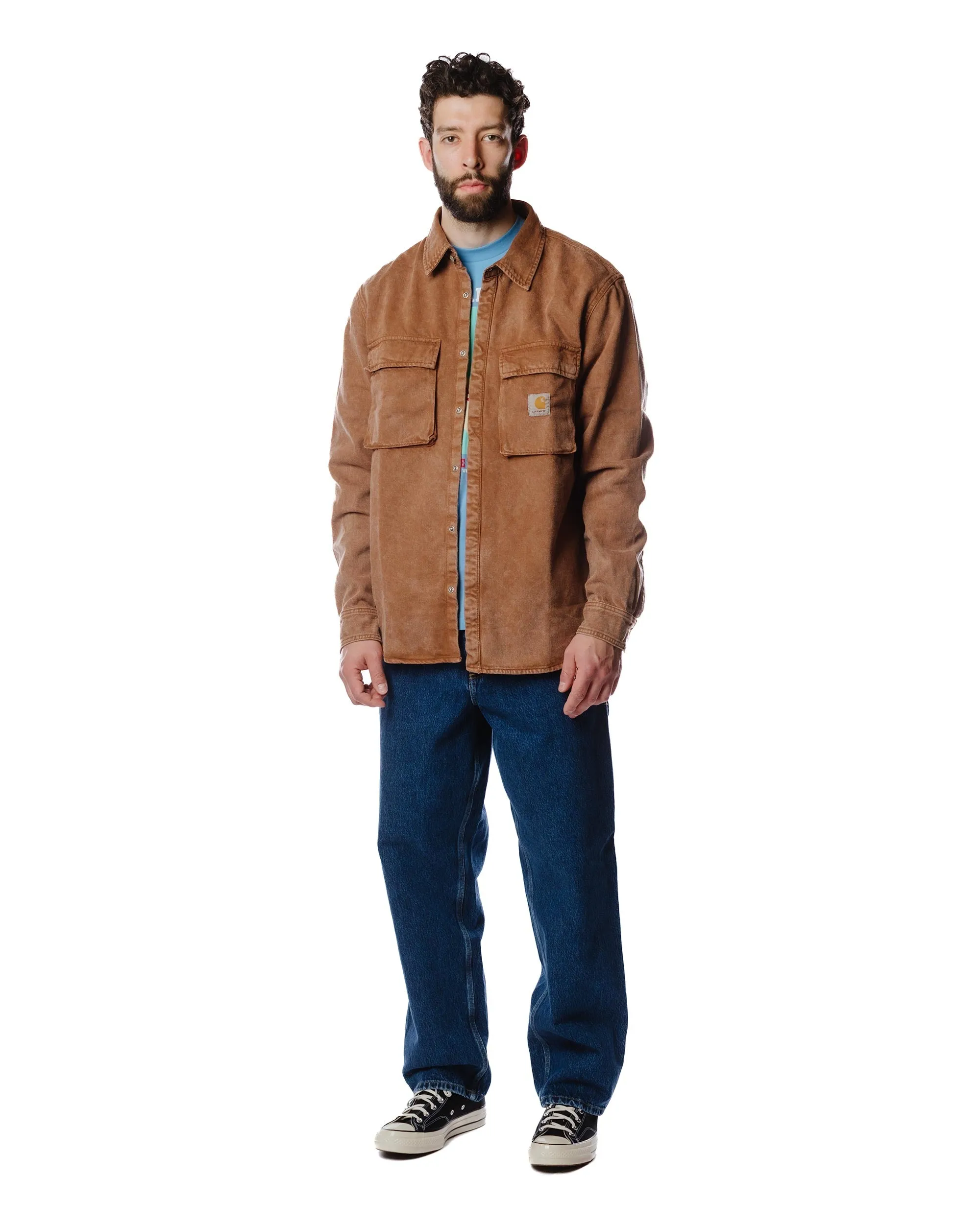 Carhartt W.I.P. Monterey Shirt Jacket Tamarind Worn Washed sold by Lost & Found product image thumbnail 2