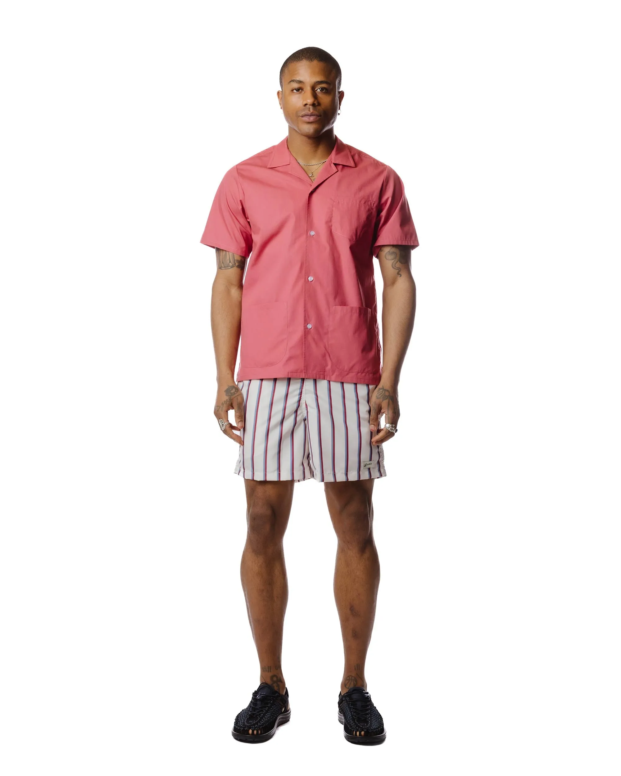 Bather Solid Mauvewood Traveler Camp Shirt sold by Lost & Found product image thumbnail 2