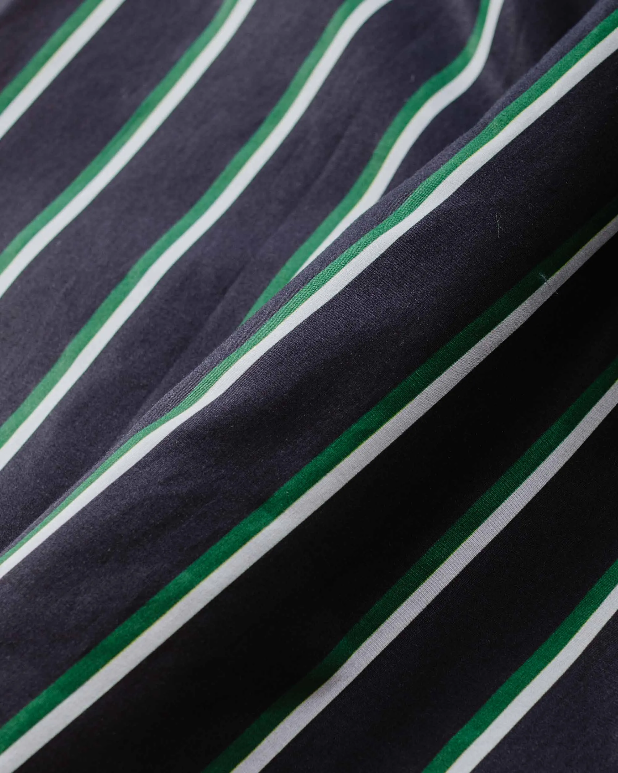 Bather Green & White Fine Stripe Camp Shirt sold by Lost & Found product image thumbnail 5