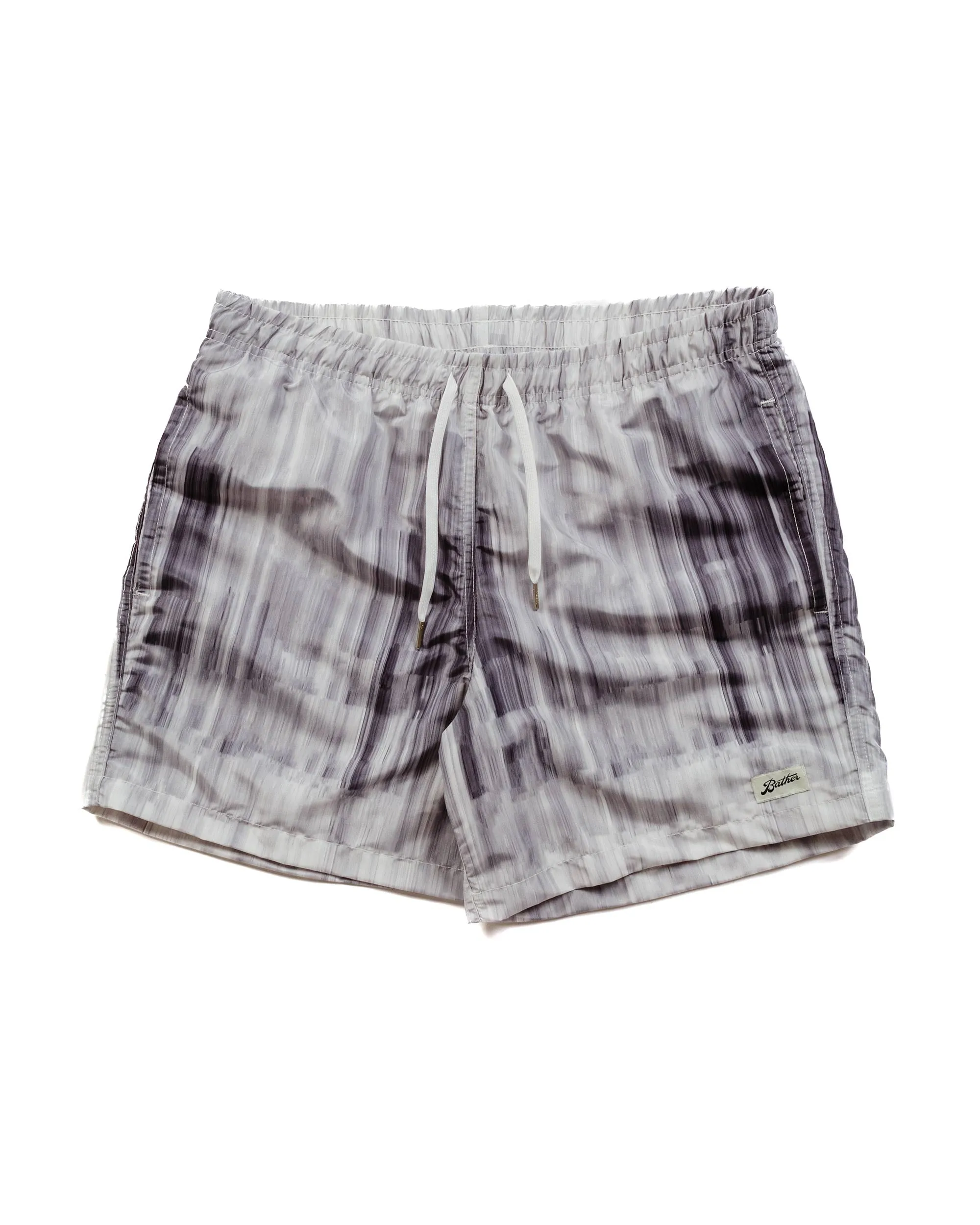 Bather Grey Glitch Swim Trunk sold by Lost & Found