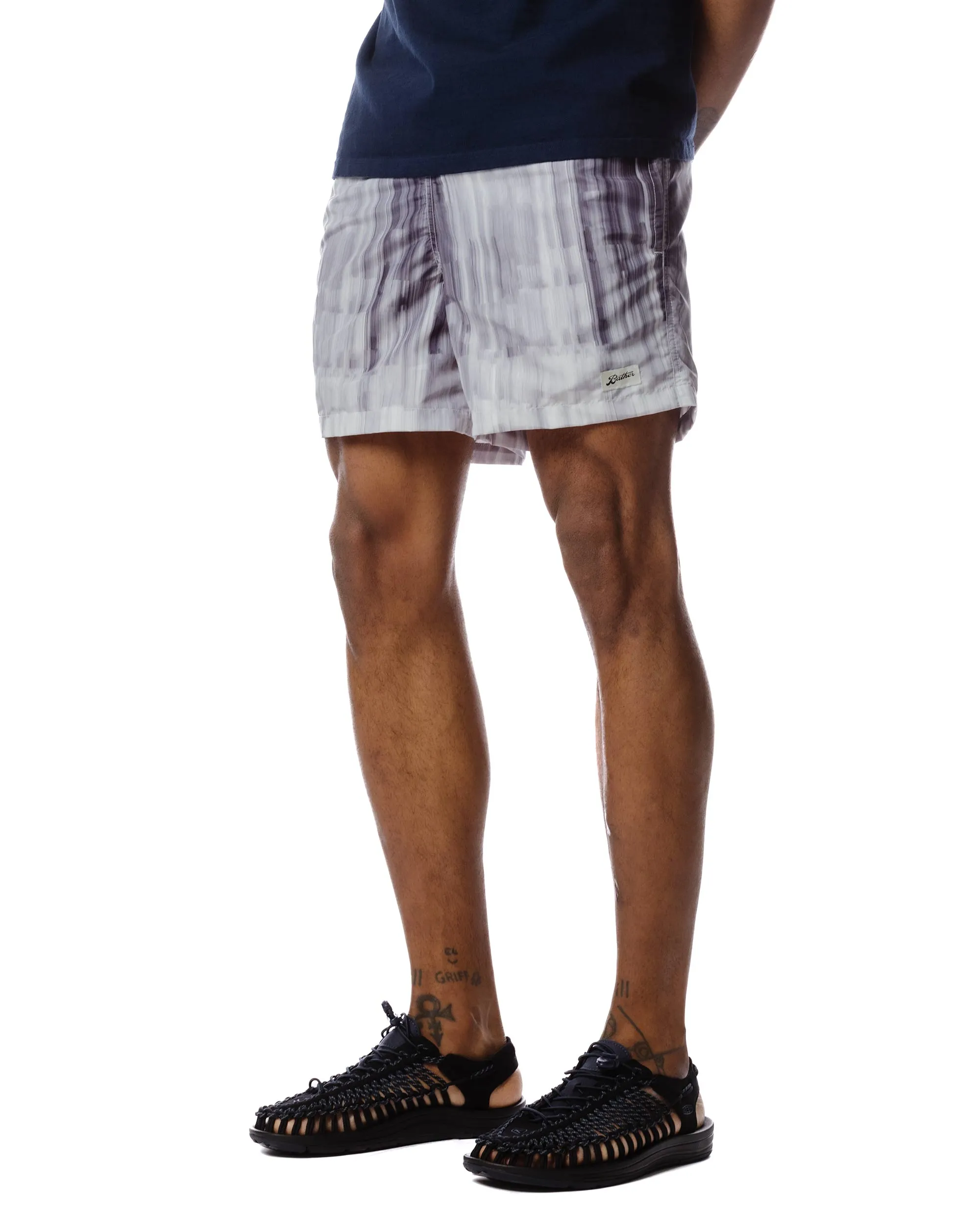 Bather Grey Glitch Swim Trunk sold by Lost & Found product image thumbnail 3