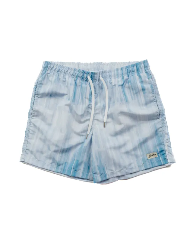 Bather Blue Glitch Swim Trunk sold by Lost & Found
