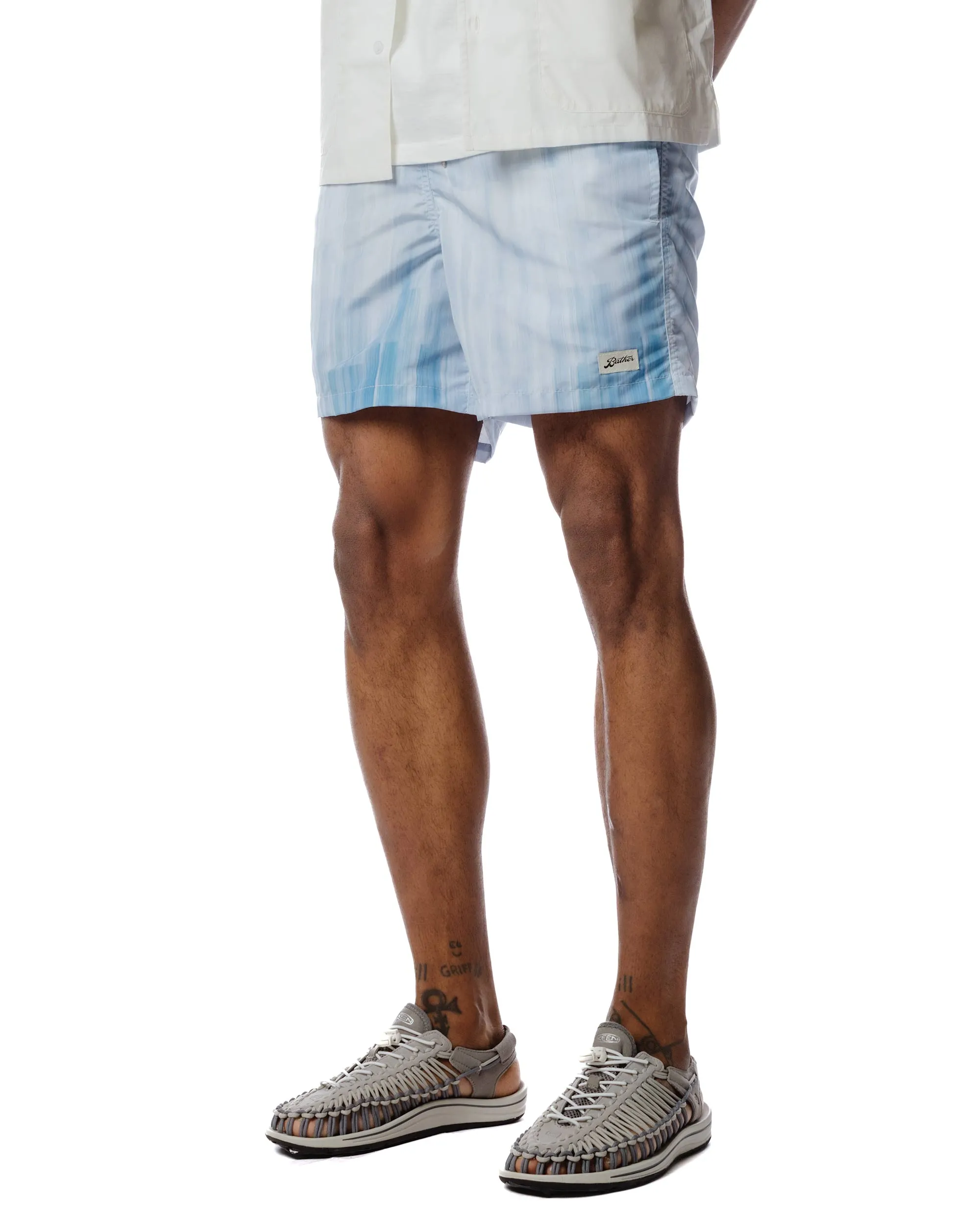 Bather Blue Glitch Swim Trunk sold by Lost & Found product image thumbnail 3