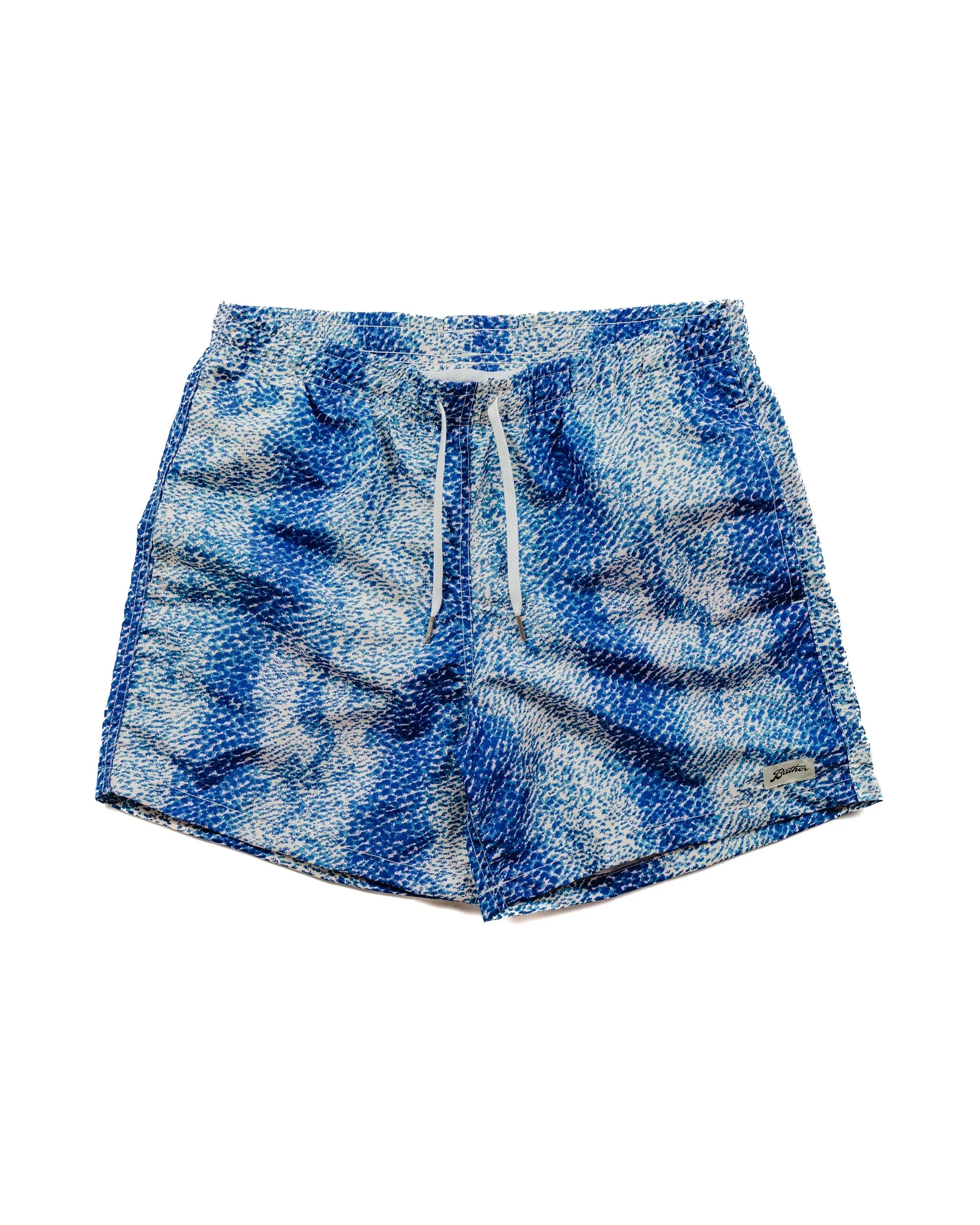 Bather Blue Painted Moss Swim Trunk sold by Lost & Found
