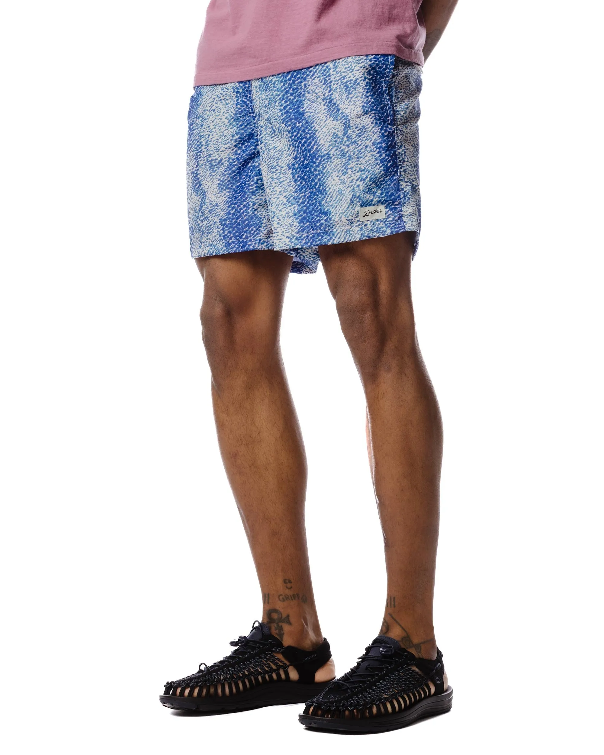 Bather Blue Painted Moss Swim Trunk sold by Lost & Found product image thumbnail 3