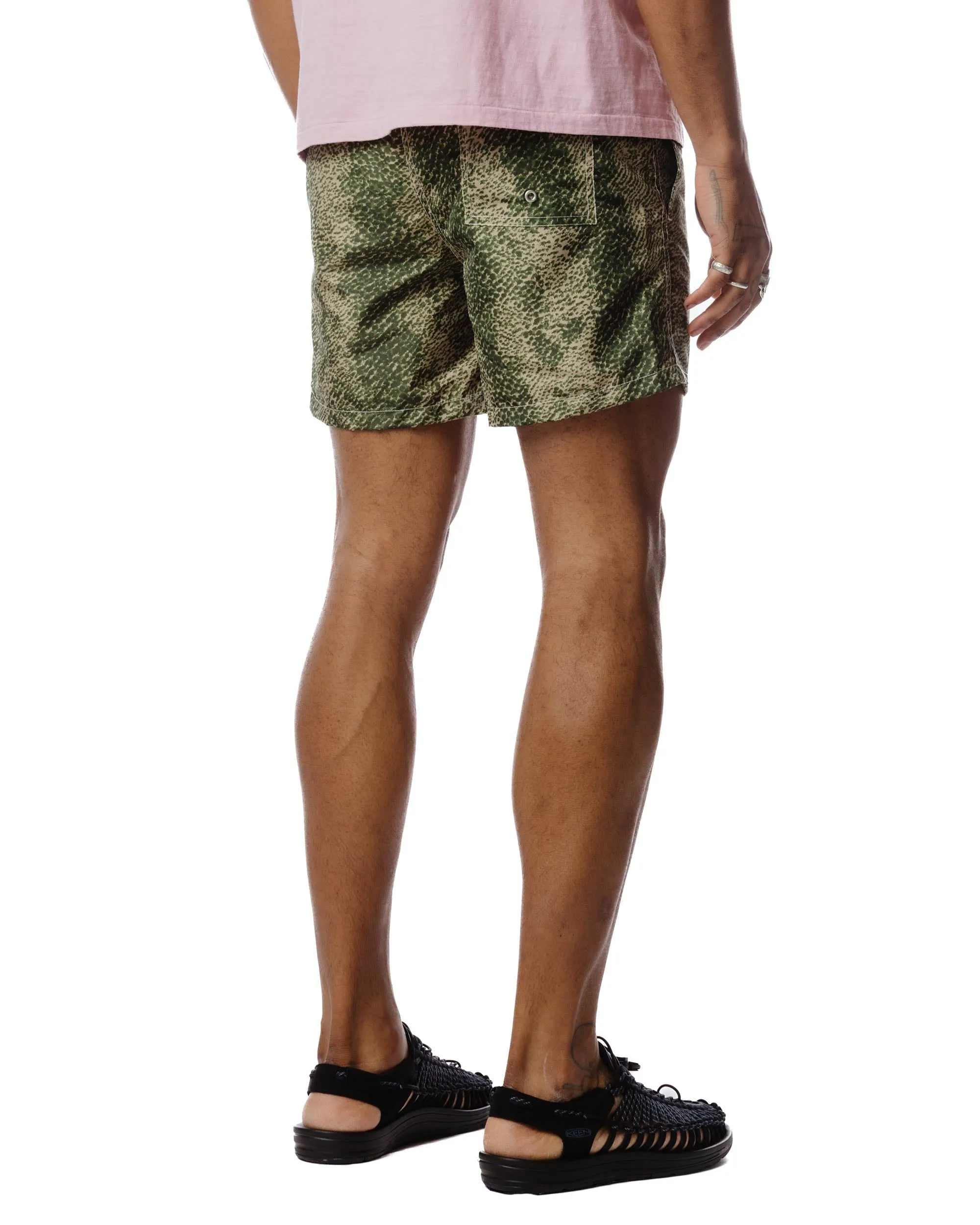 Bather Green Painted Moss Swim Trunk sold by Lost & Found product image thumbnail 4