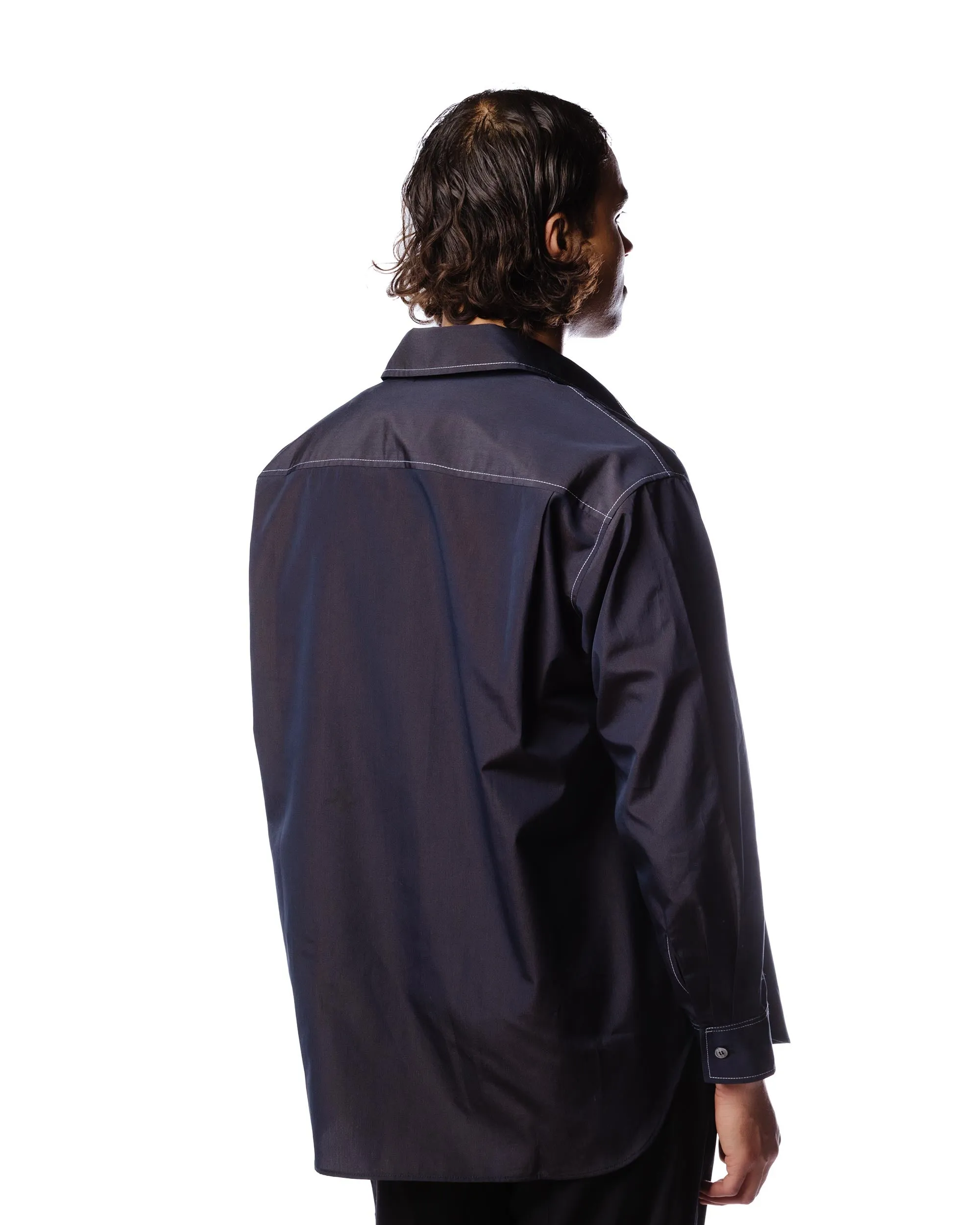 Wanze Classic Button Up Shirt Cotton Navy sold by Lost & Found product image thumbnail 4