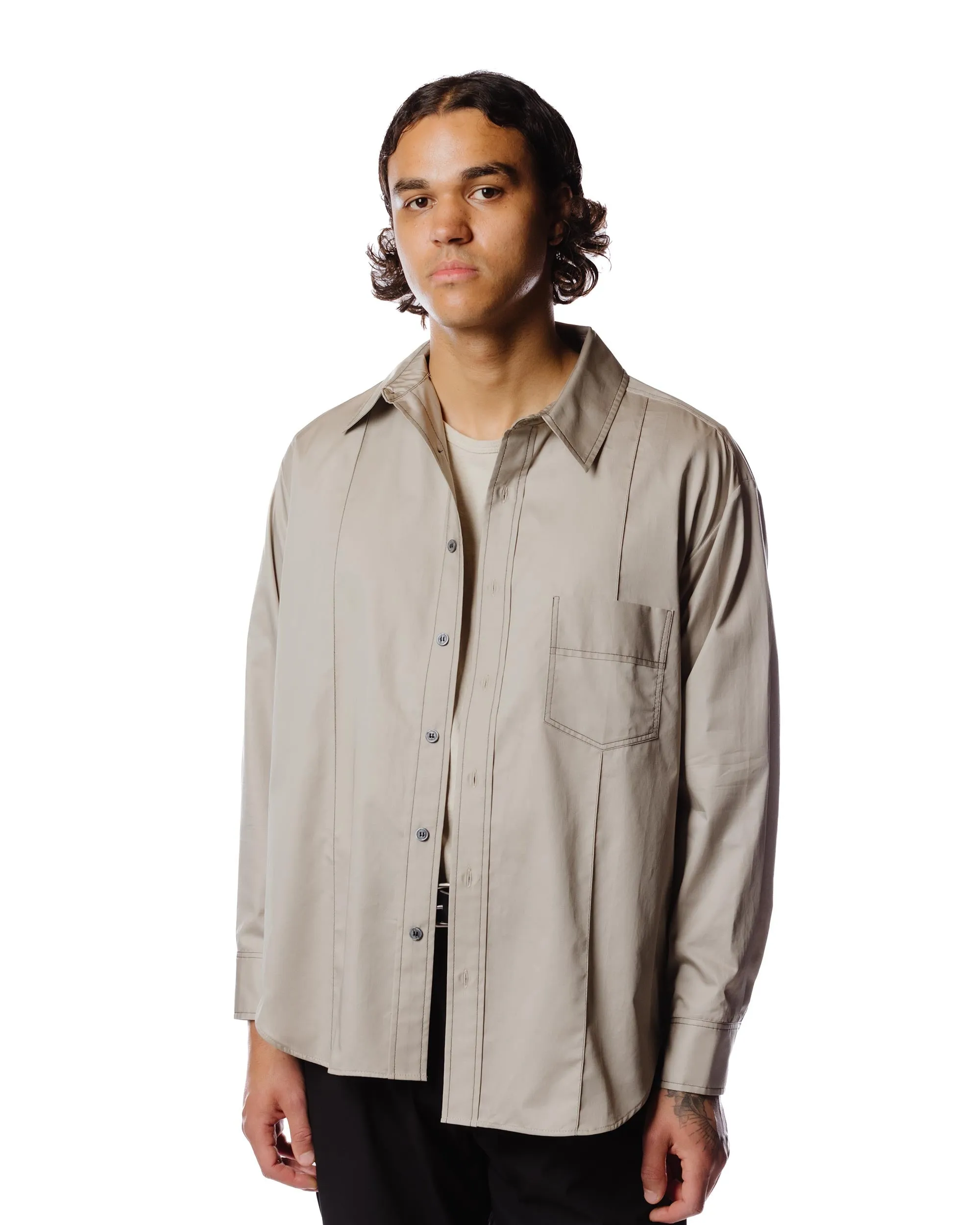 Wanze Classic Button Up Shirt Cotton Sand sold by Lost & Found product image thumbnail 3