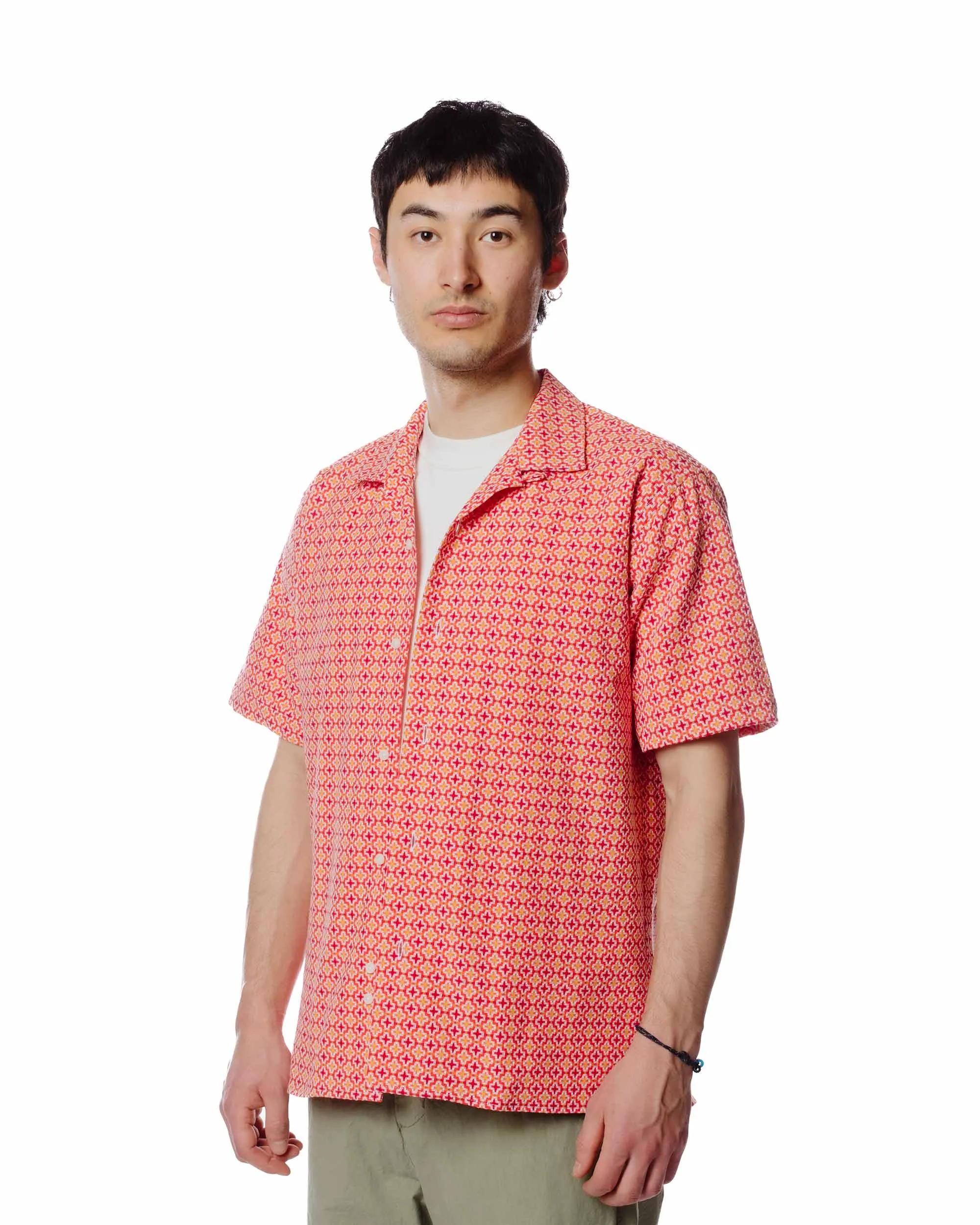 Gitman Vintage Bros. Summer Ready Jacquard Camp Collar Shirt Red sold by Lost & Found product image thumbnail 3