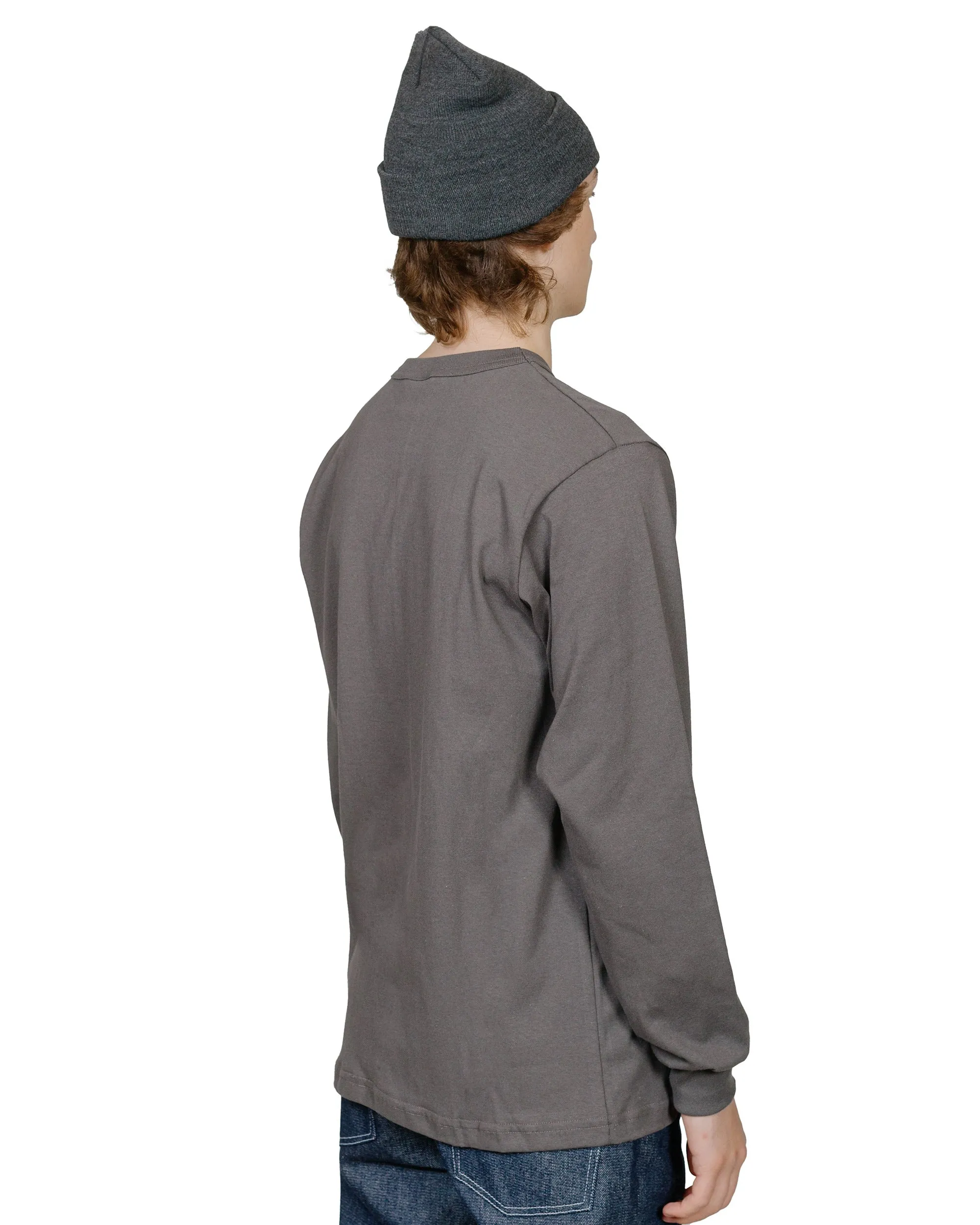 Randy's Garments Long-Sleeve Pocket Tee Grey sold by Lost & Found product image thumbnail 3