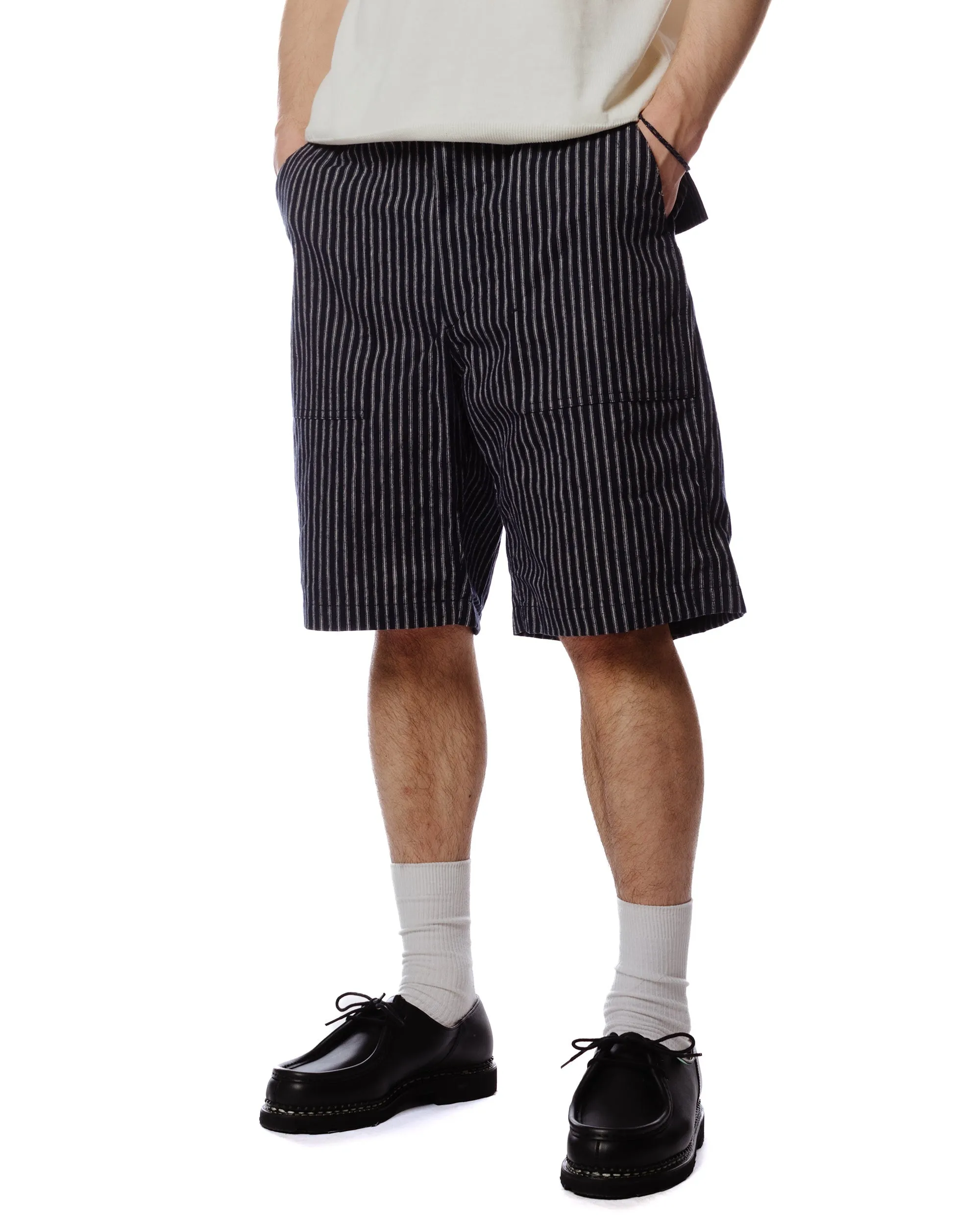 Engineered Garments Fatigue Short Navy/Grey LC Stripe sold by Lost & Found product image thumbnail 3