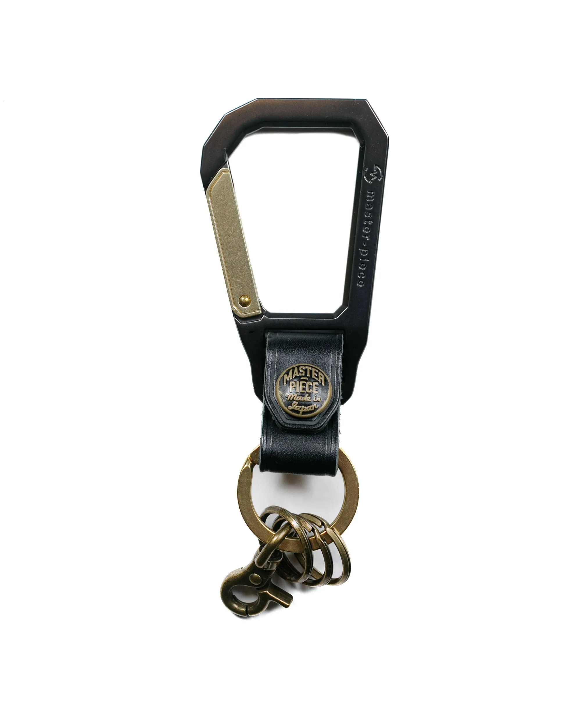 master-piece Carabiner Key Ring Black sold by Lost & Found