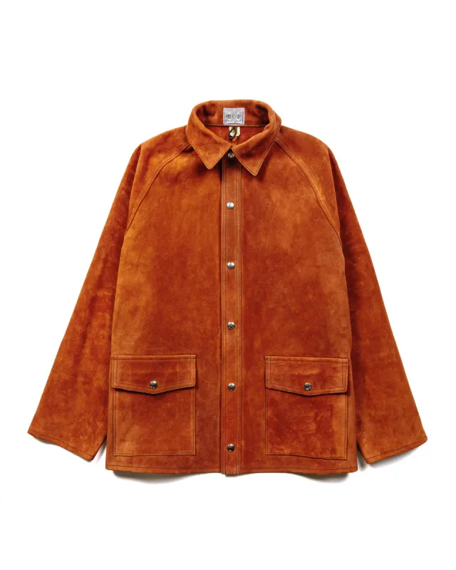 The Real McCoy's MJ23014 8HU Leather Welder Jacket Brick Red sold by Lost & Found
