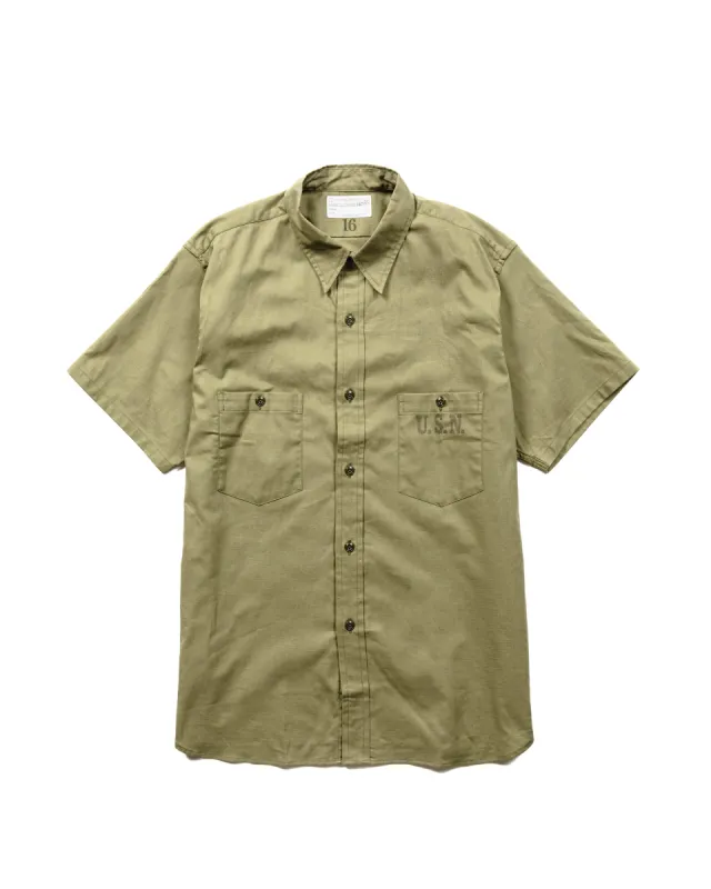 The Real McCoy's MS19017 N-3 Utility Shirt S/S Olive sold by Lost & Found