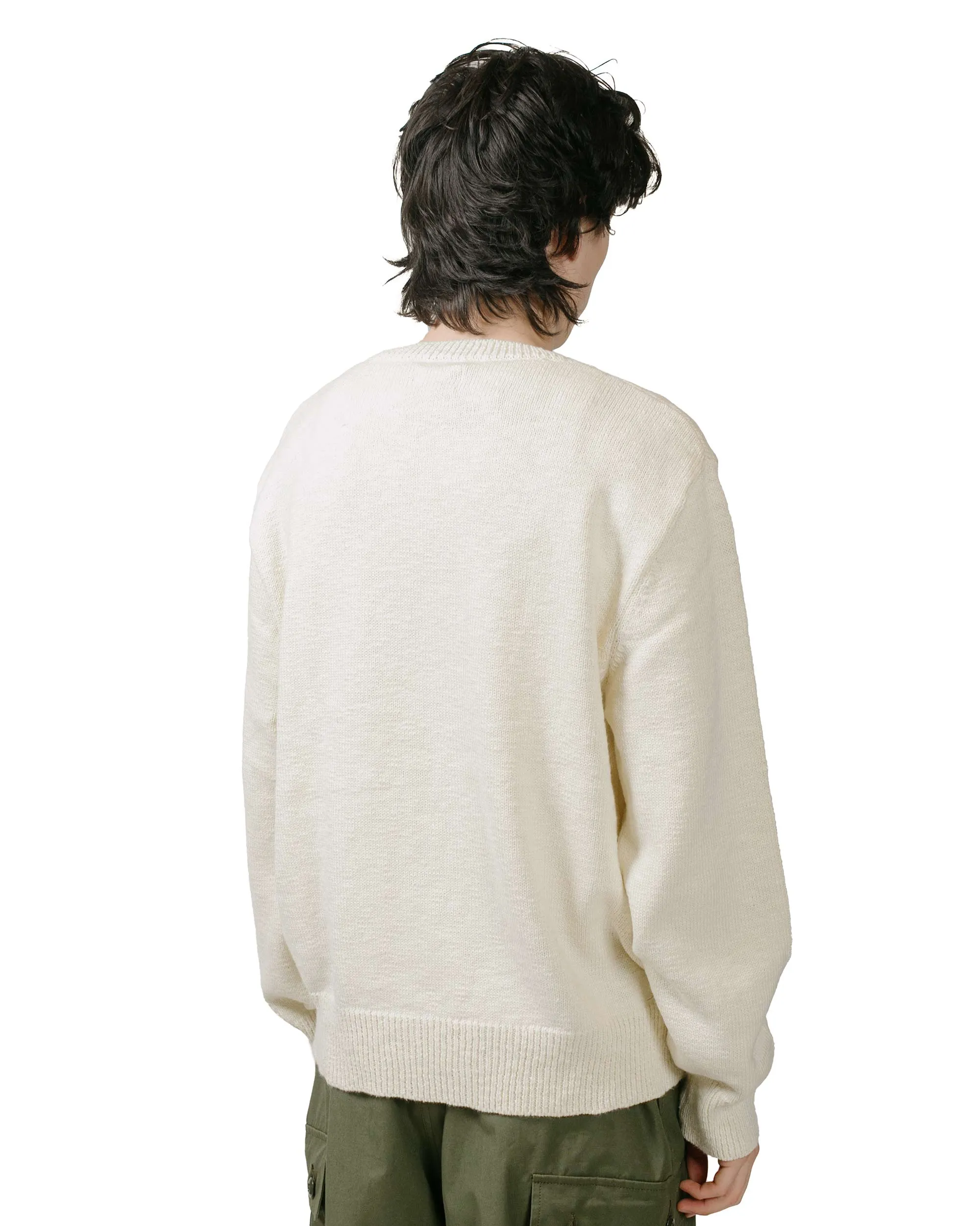 The Real McCoy's MC23014 Cotton Crewneck Sweater Ecru sold by Lost & Found product image thumbnail 3