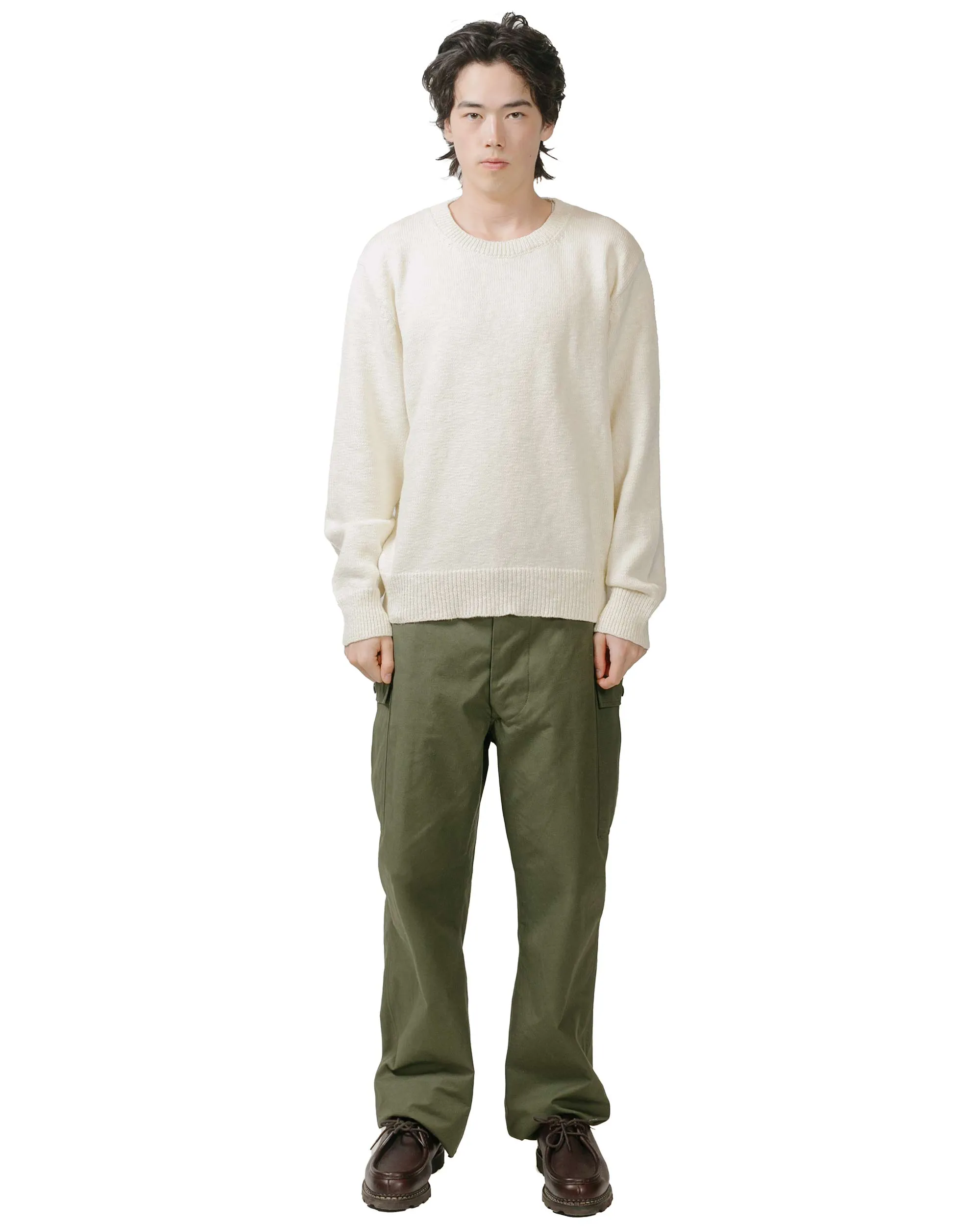 The Real McCoy's MC23014 Cotton Crewneck Sweater Ecru sold by Lost & Found product image thumbnail 4