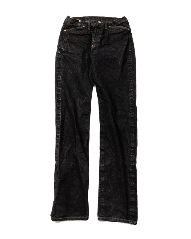 Tender Type 125 High Straight Jeans Mars Black Dyed 16oz Selvage Denim sold by Lost & Found