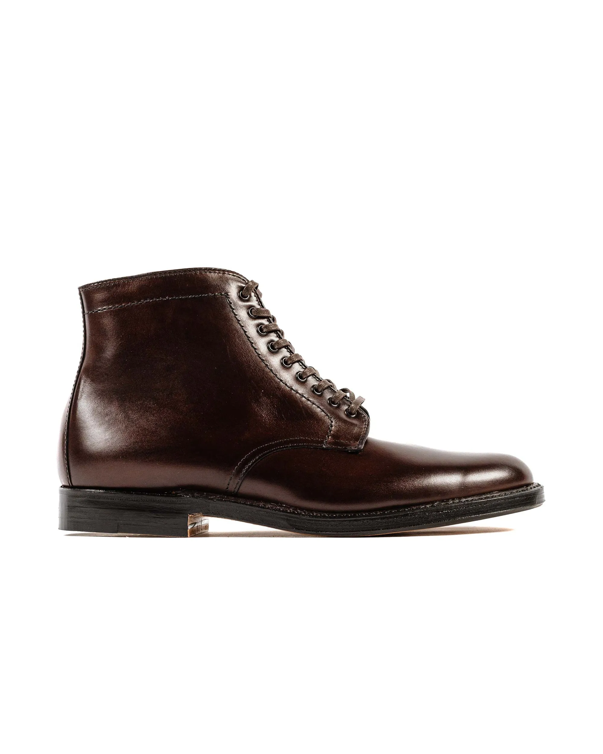 Alden Plain Toe Boot Dark Brown Calfskin G2804 sold by Lost & Found
