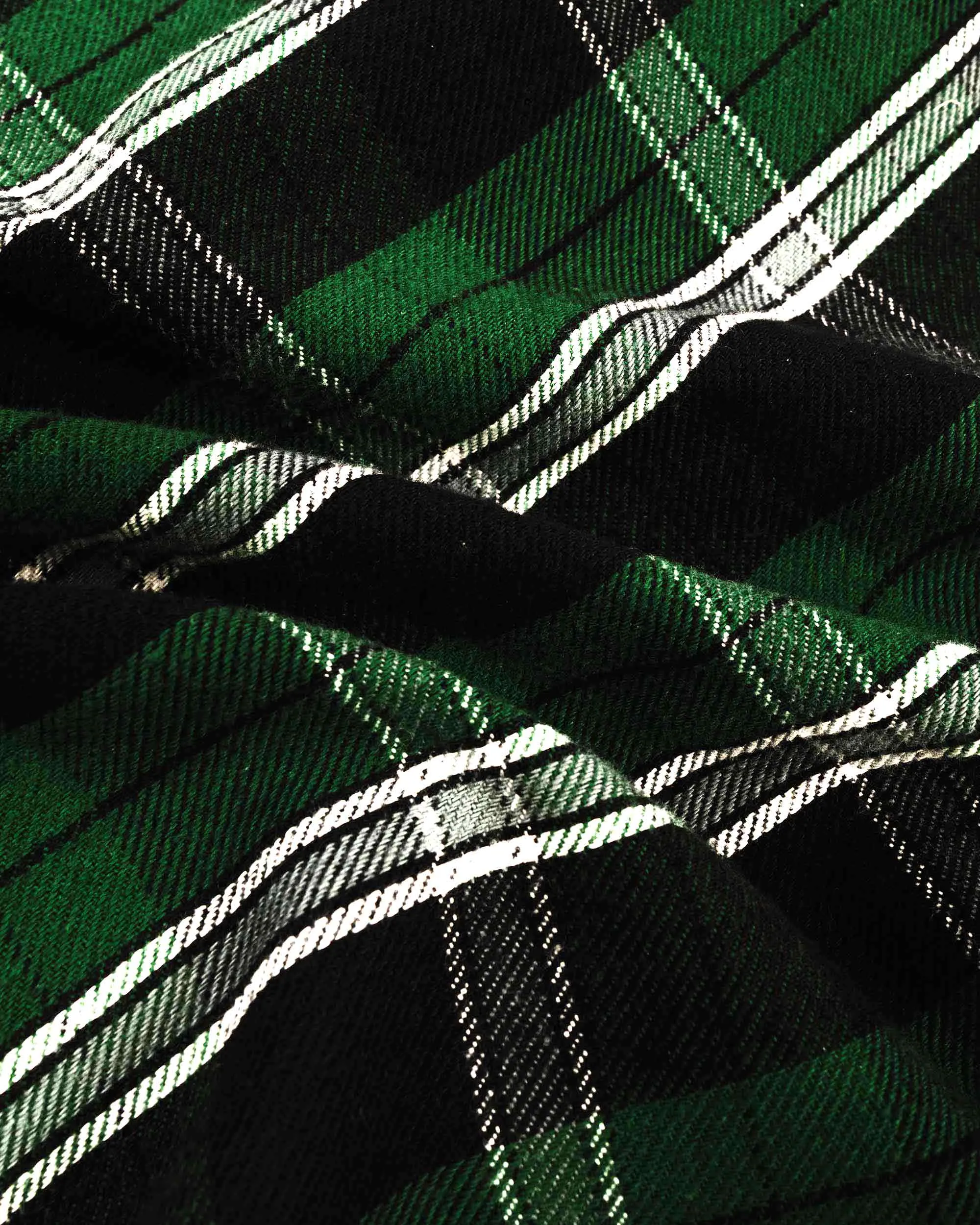 Warehouse Lot. 3022 Flannel Shirt With Chinstrap G Pattern Green (One Wash) sold by Lost & Found product image thumbnail 5