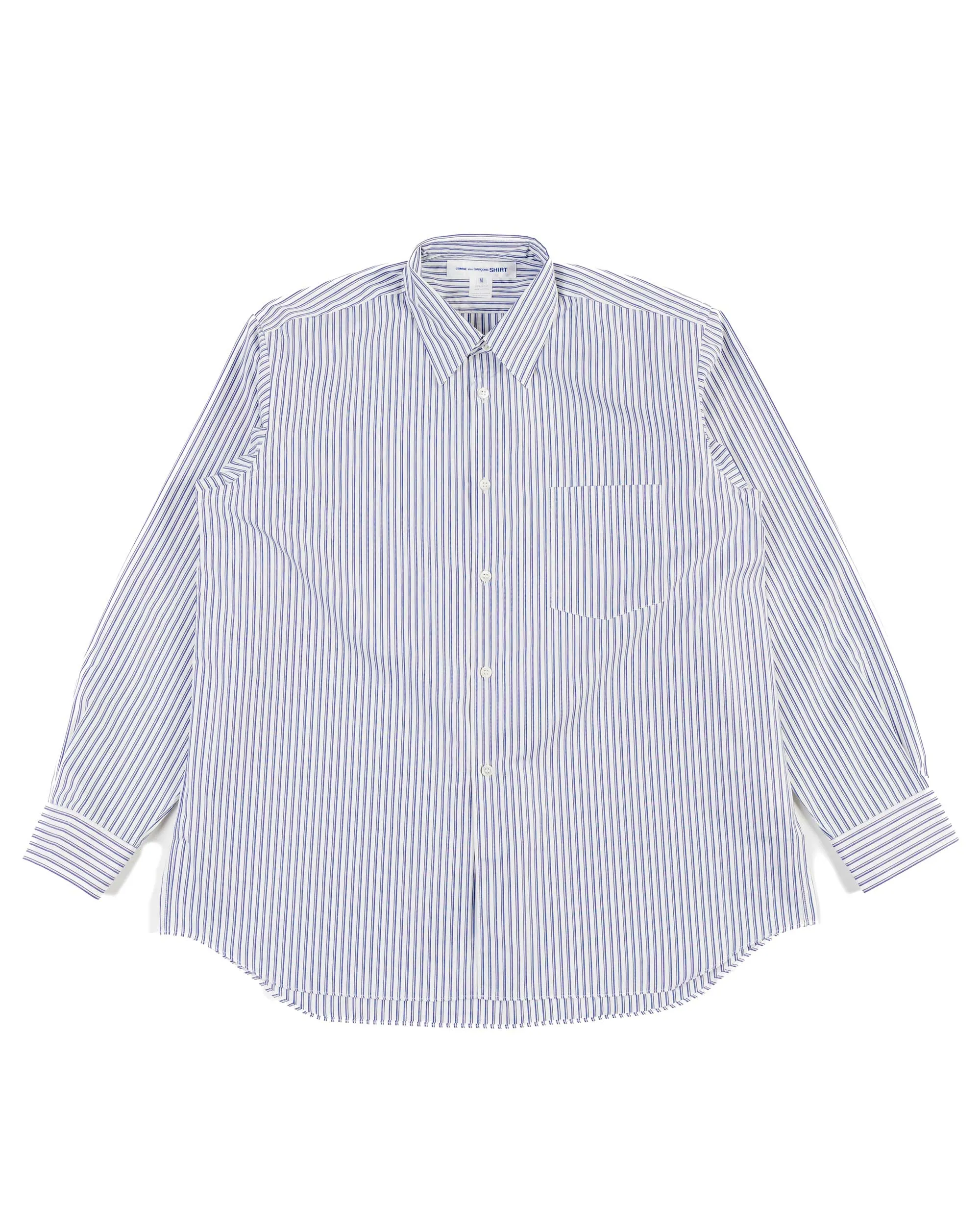 Comme des Garçons SHIRT Wide Classic Big Collar Shirt Stripe 4 sold by Lost & Found