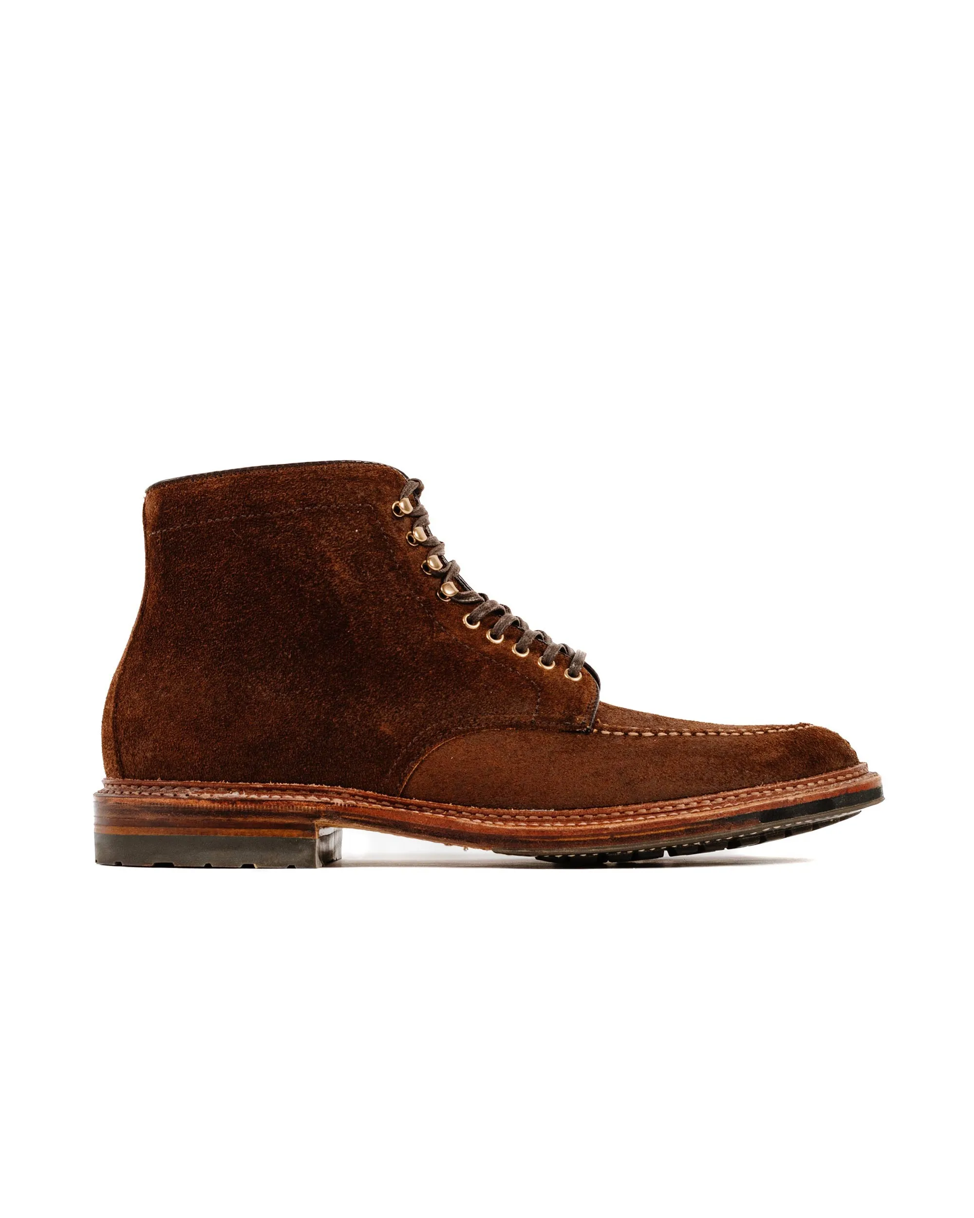 Alden Norwegian Front Blucher Boot Reverse Tobacco Chamois with Commando Sole G1901HC sold by Lost & Found