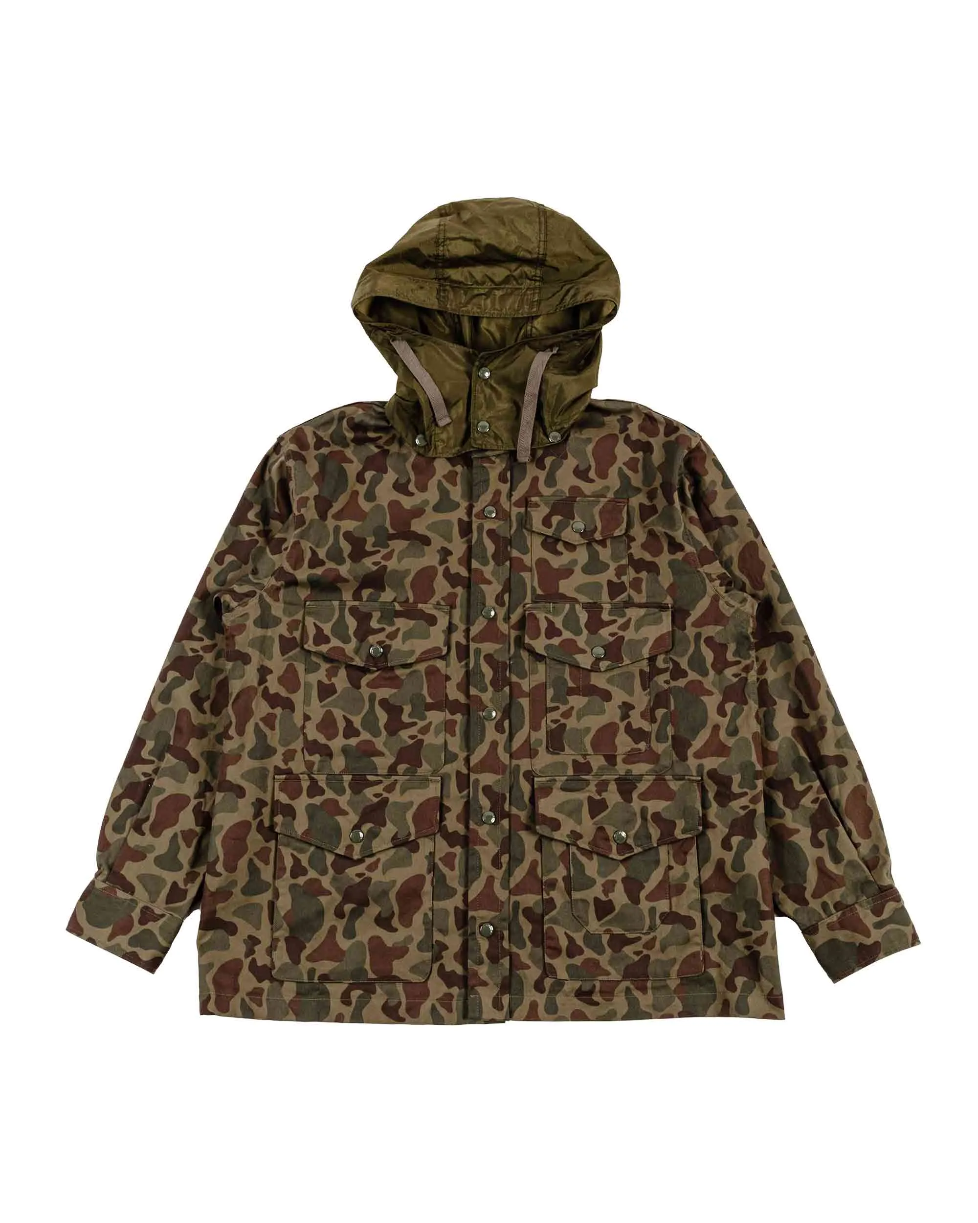 Engineered Garments Cruiser Jacket Olive Camo 6.5oz. Flat Twill sold by Lost & Found