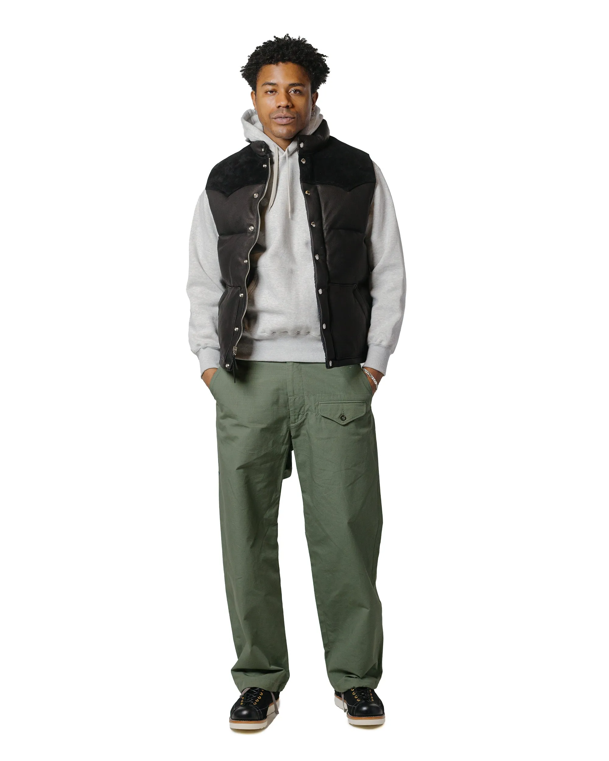 The Real McCoy's MJ22119 Deerskin Down Vest Black sold by Lost & Found product image thumbnail 4