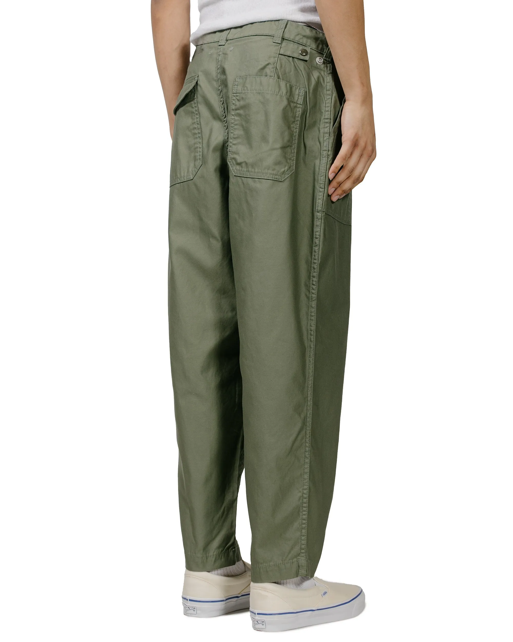 Beams Plus 1Pleat Baker 80/3 Back Satin Sage sold by Lost & Found product image thumbnail 3
