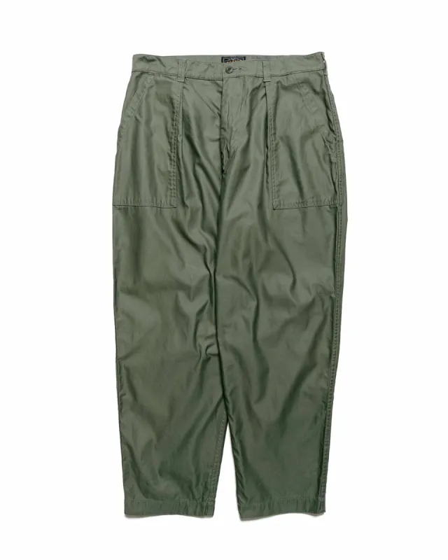 Beams Plus 1Pleat Baker 80/3 Back Satin Sage sold by Lost & Found