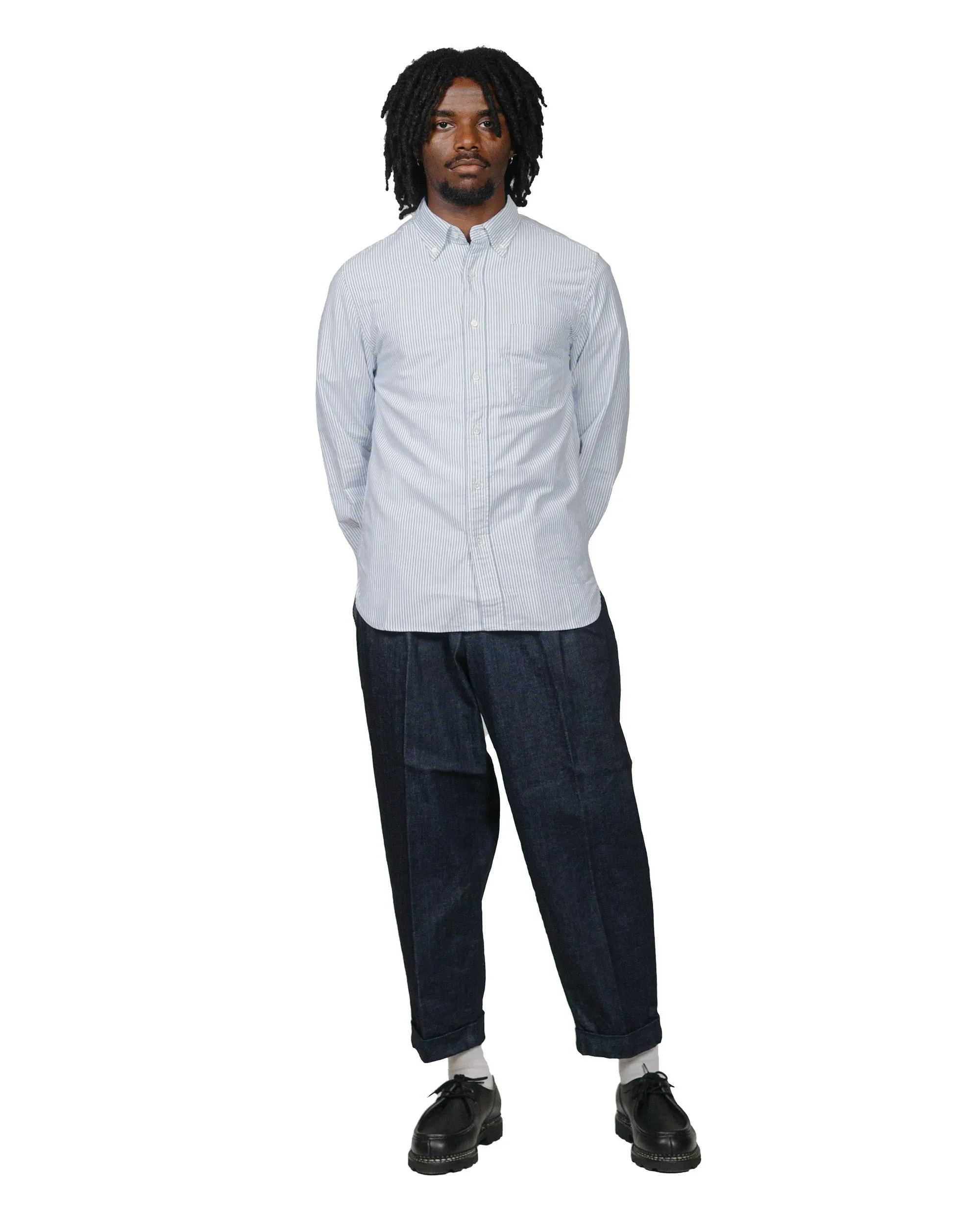 Beams Plus B.D. Oxford Candy Stripe Blue sold by Lost & Found product image thumbnail 4