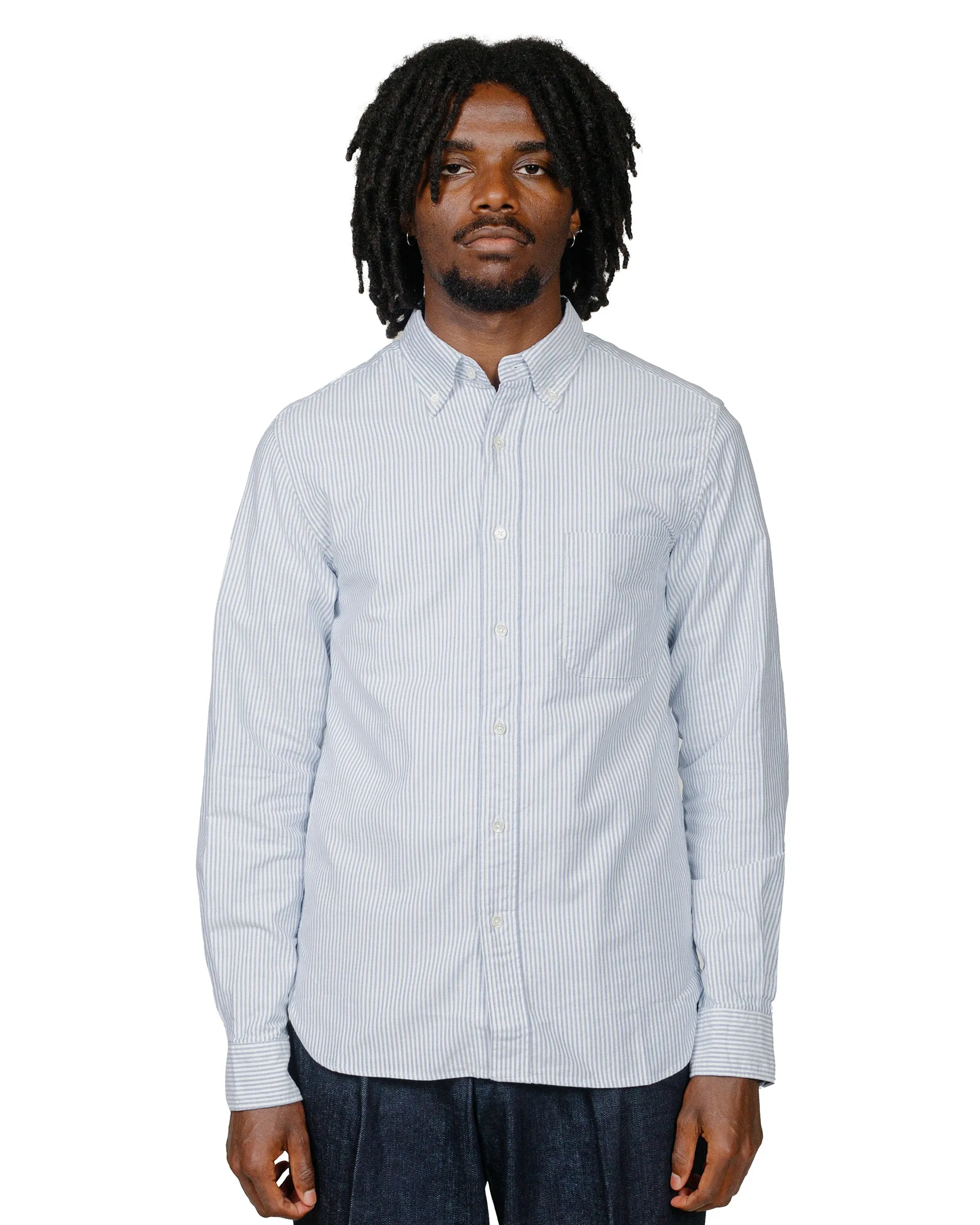 Beams Plus B.D. Oxford Candy Stripe Blue sold by Lost & Found product image thumbnail 2
