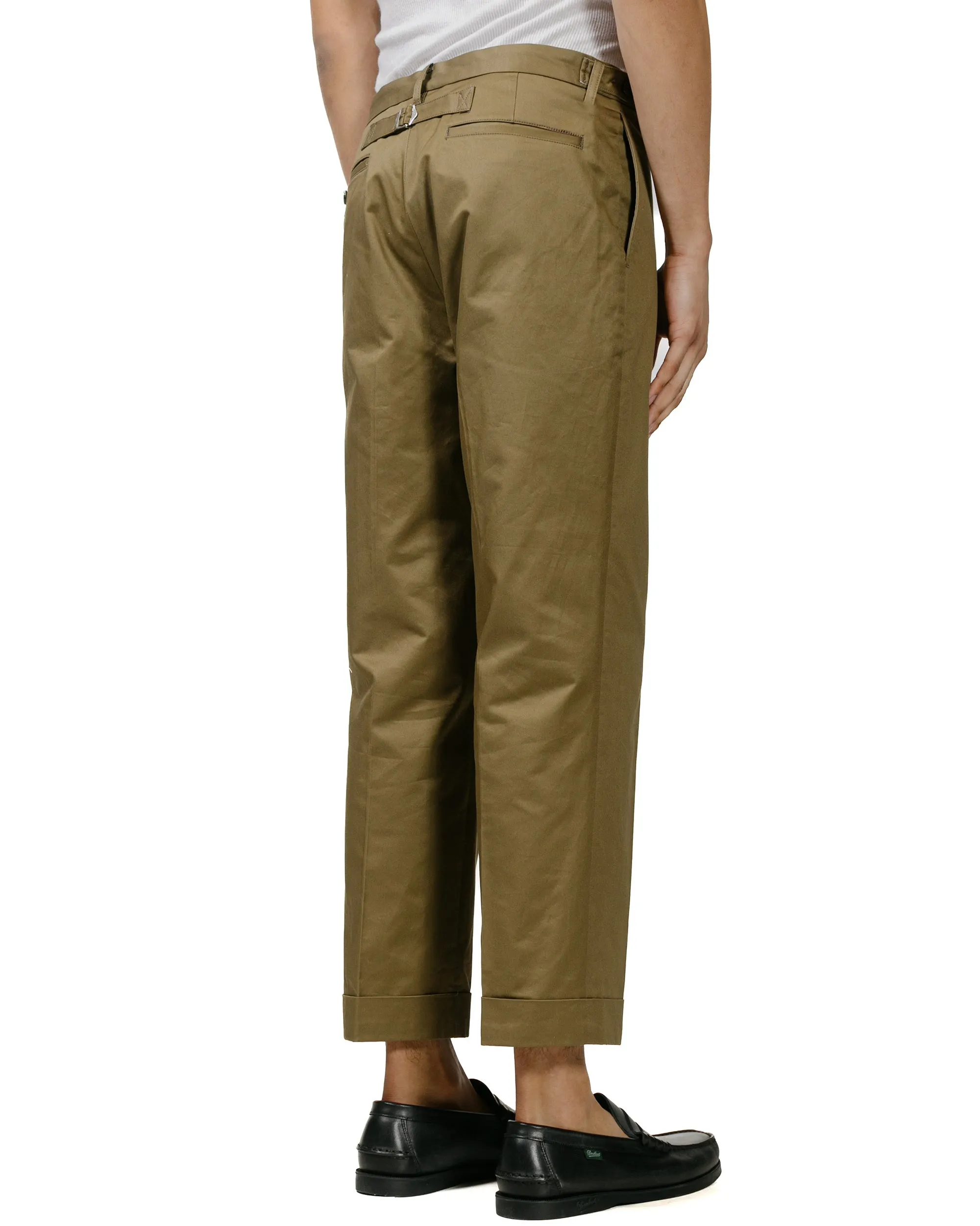 Beams Plus IVY Trousers Ankle-Cut 80/3 Twill Olive sold by Lost & Found product image thumbnail 3