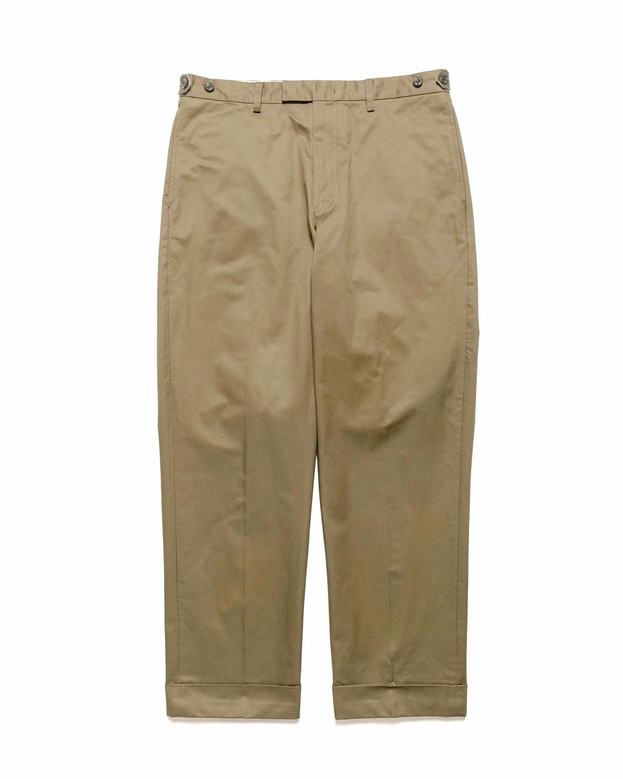 Beams Plus IVY Trousers Ankle-Cut 80/3 Twill Olive sold by Lost & Found