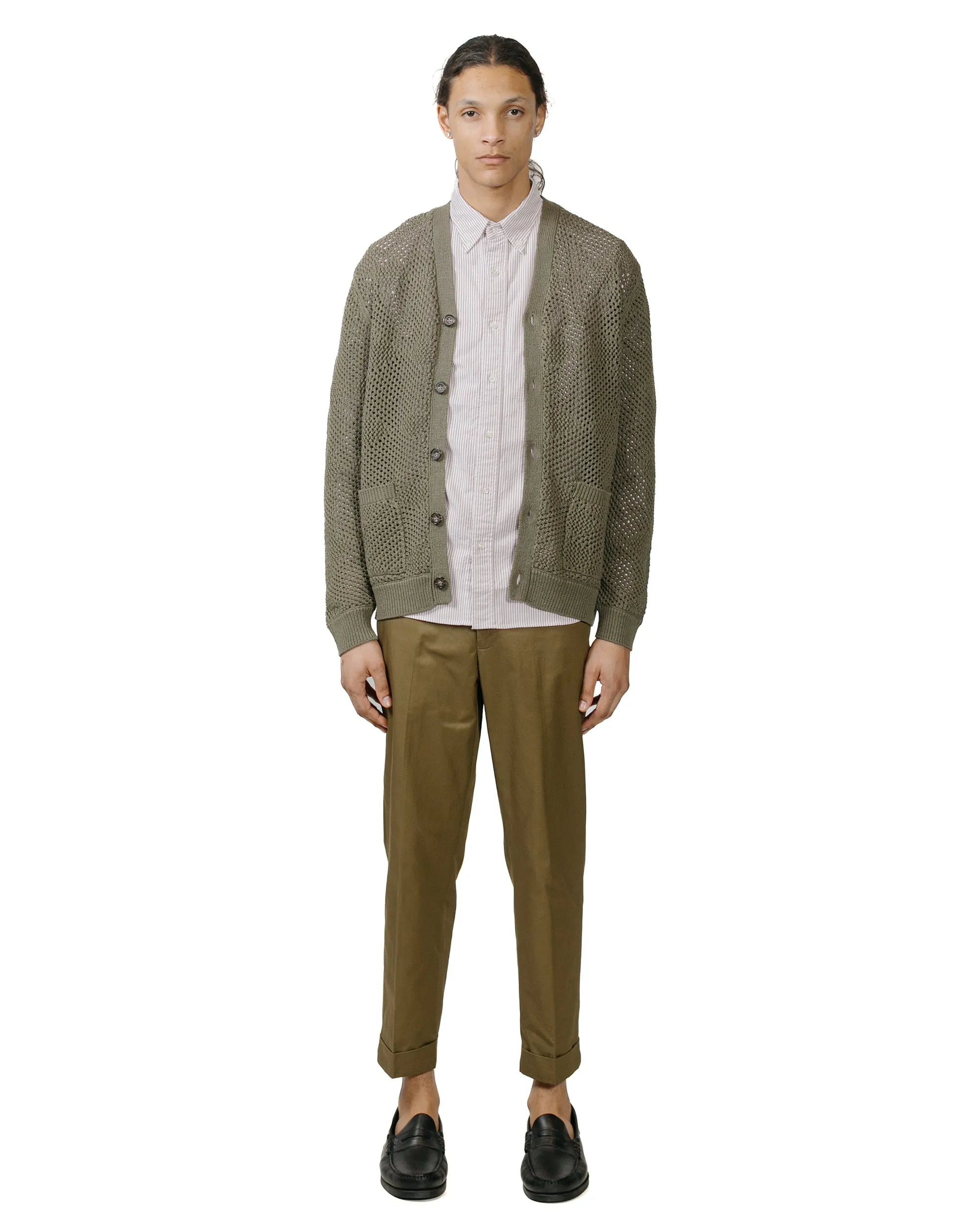Beams Plus IVY Trousers Ankle-Cut 80/3 Twill Olive sold by Lost & Found product image thumbnail 4