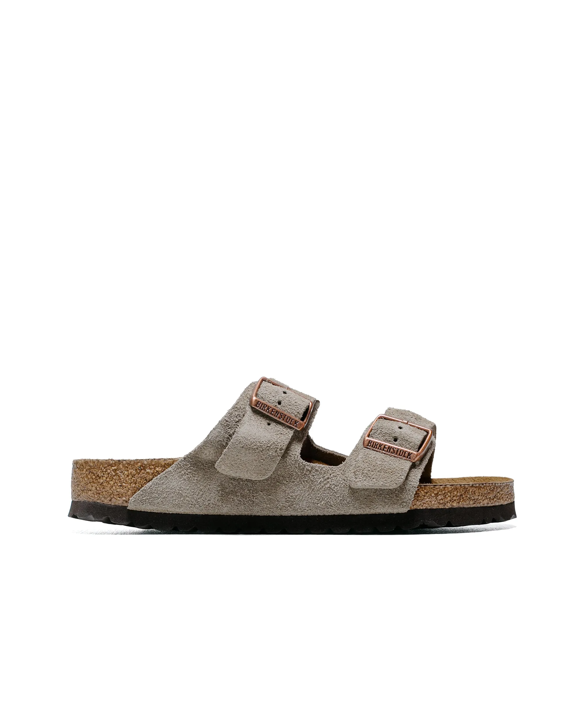 Birkenstock Arizona Taupe Suede sold by Lost & Found
